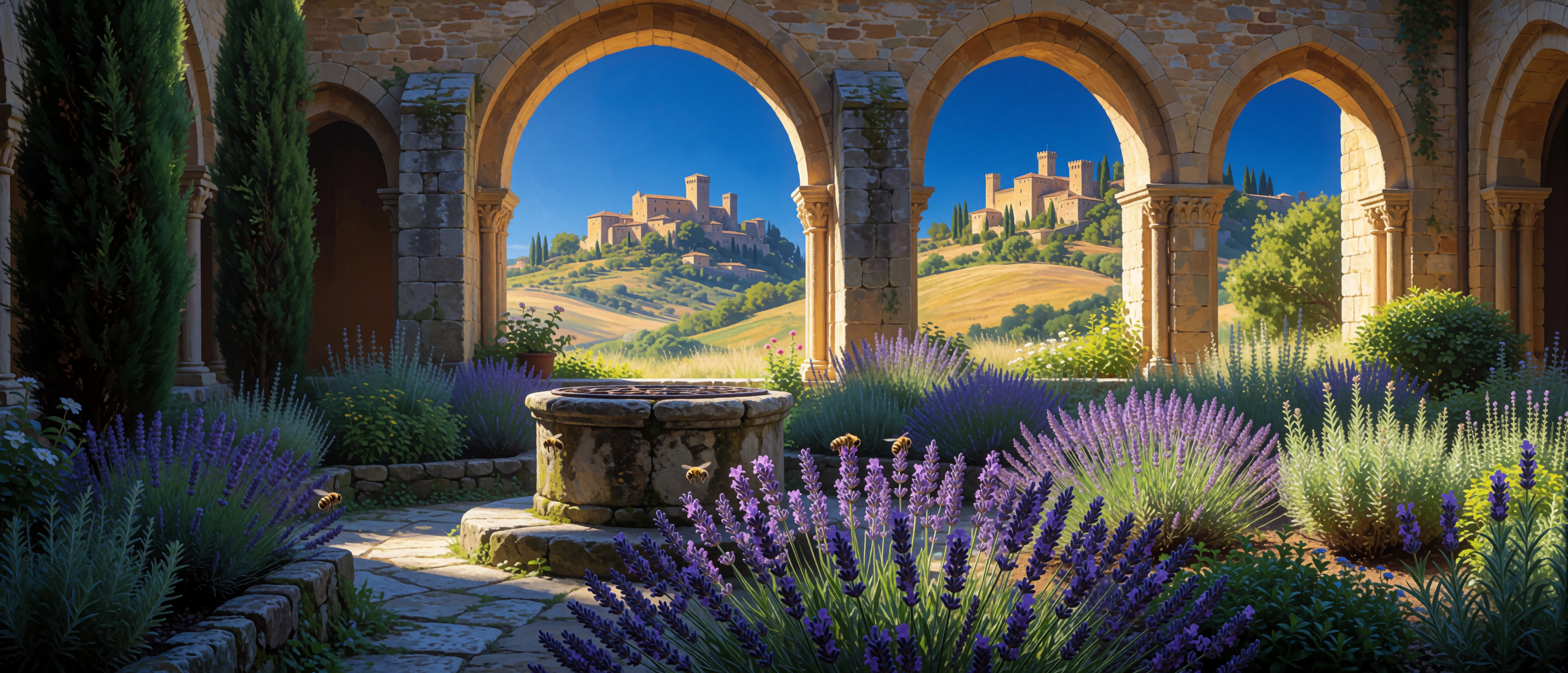 castle-belonging-monastery-garden-tuscany-ultrawide