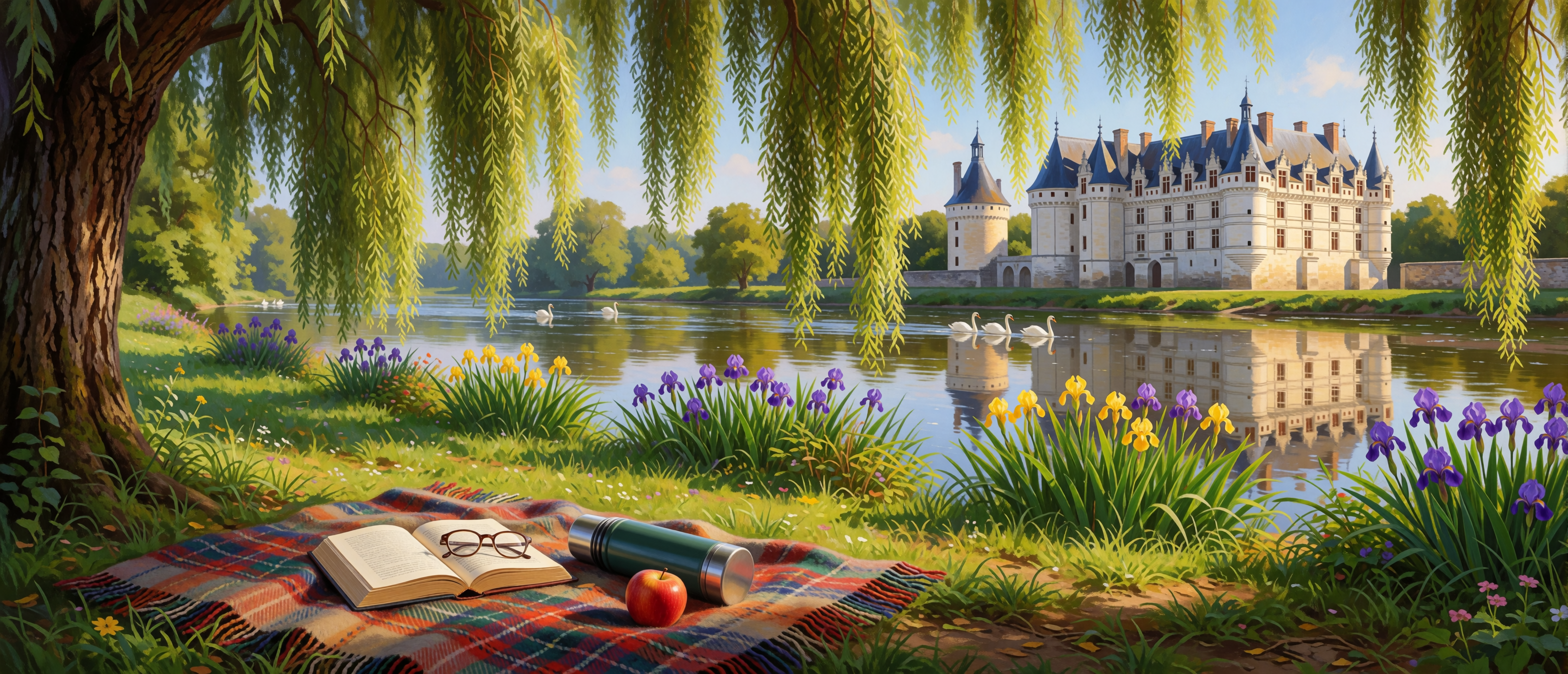 castle-belonging-riverside-reading-loire-chateau-ultrawide