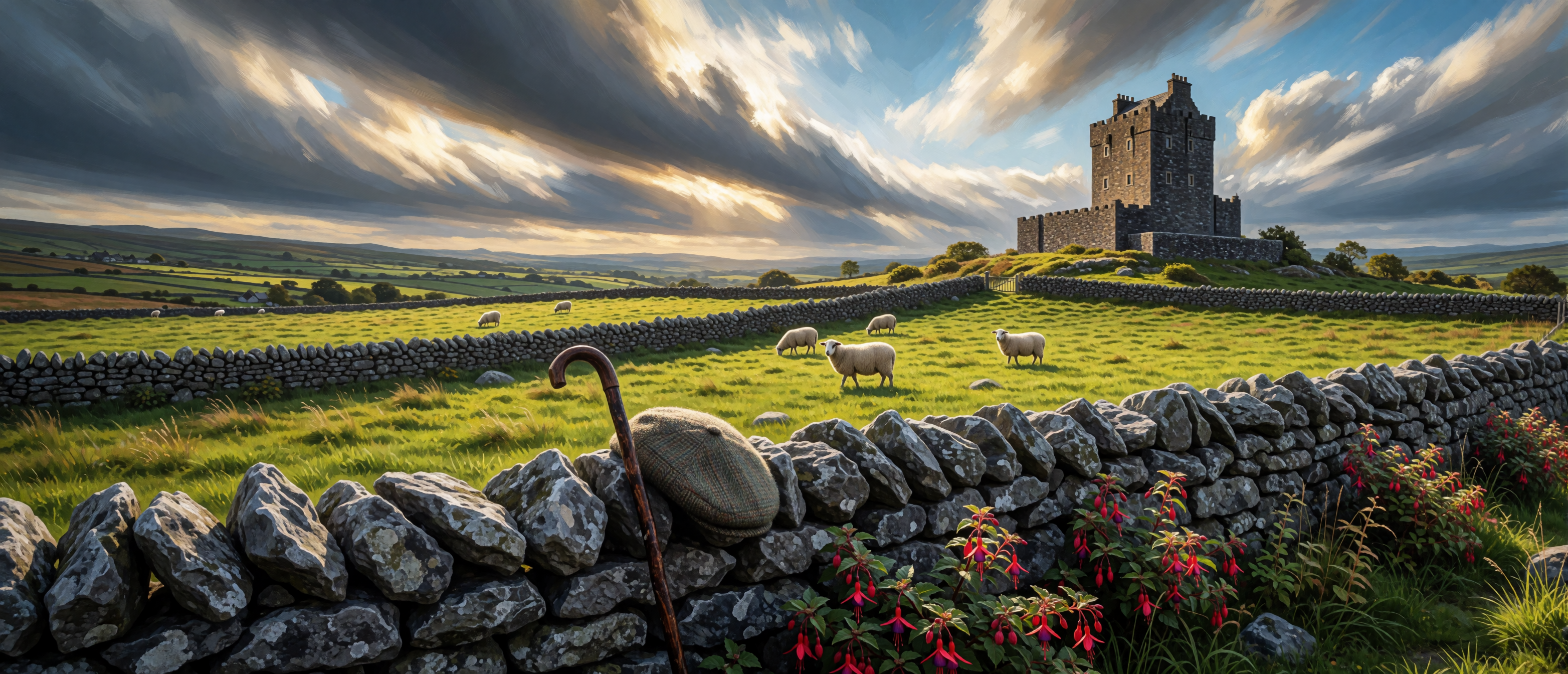 castle-belonging-stone-wall-irish-tower-house-ultrawide