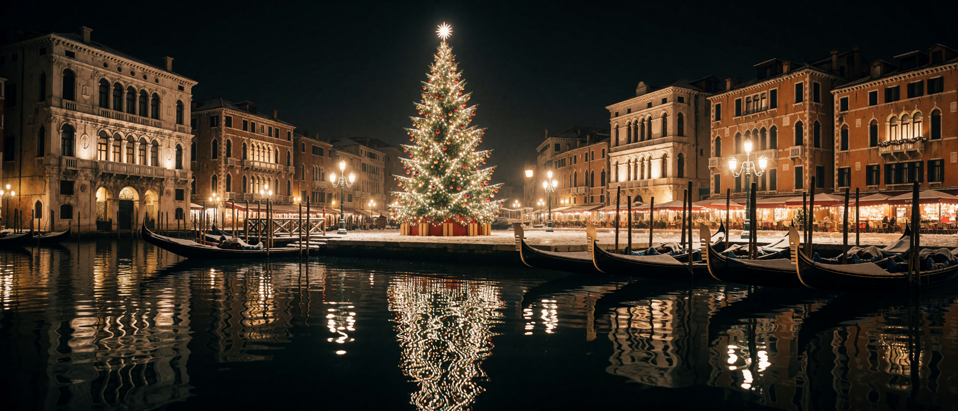 christmas-tree-venetian-canal-palazzo-reflection-night-ultrawide