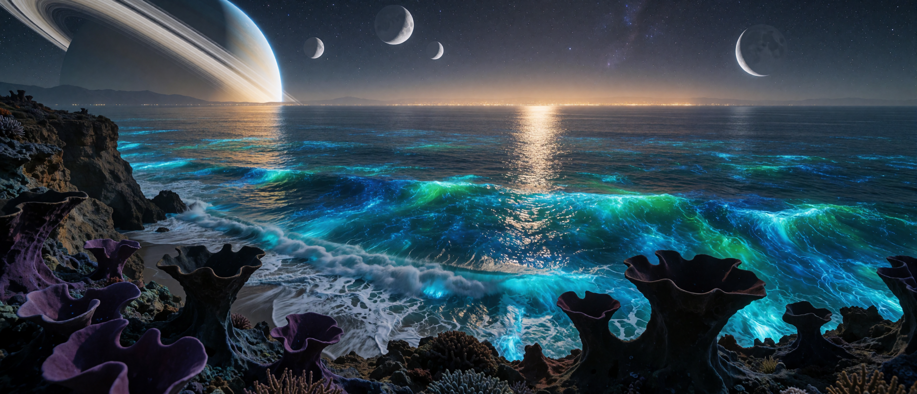 space-surreal-planet-ocean-moons-ultrawide