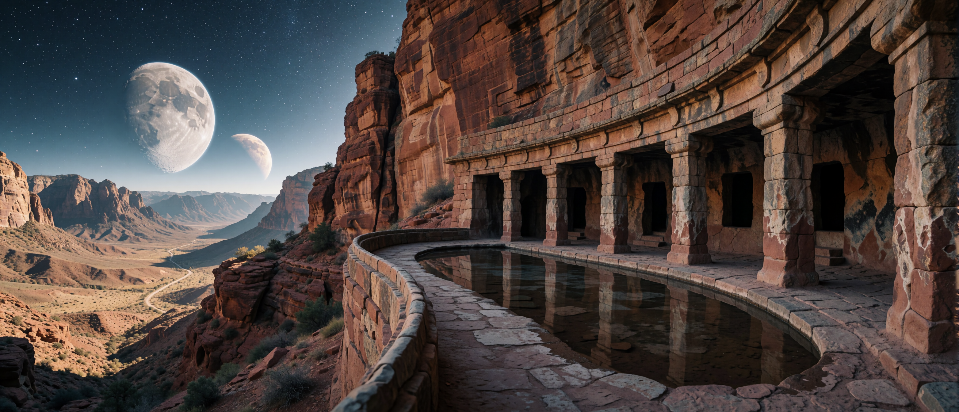 space-vantage-alien-monastery-terrace-giant-moon-ultrawide