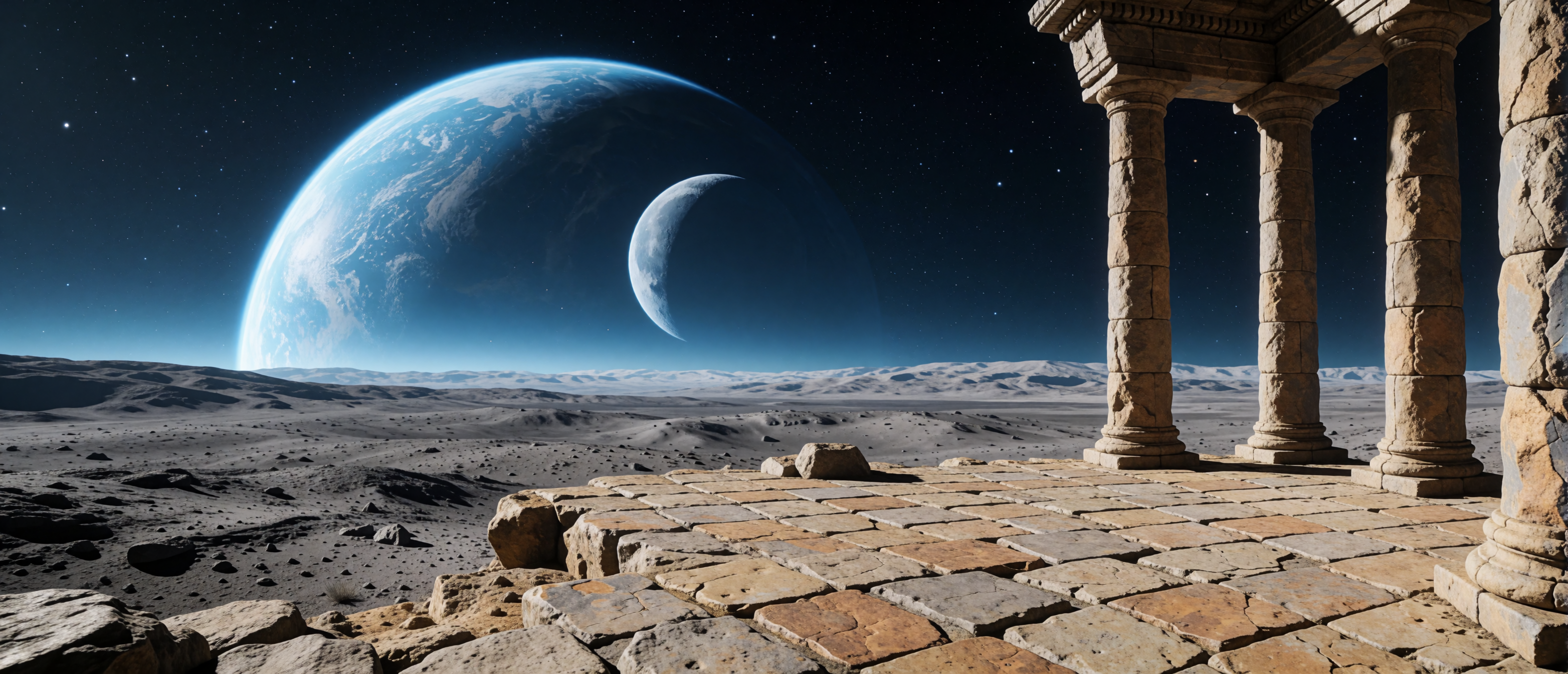 space-vantage-alien-remnant-colonnade-blue-planet-ultrawide