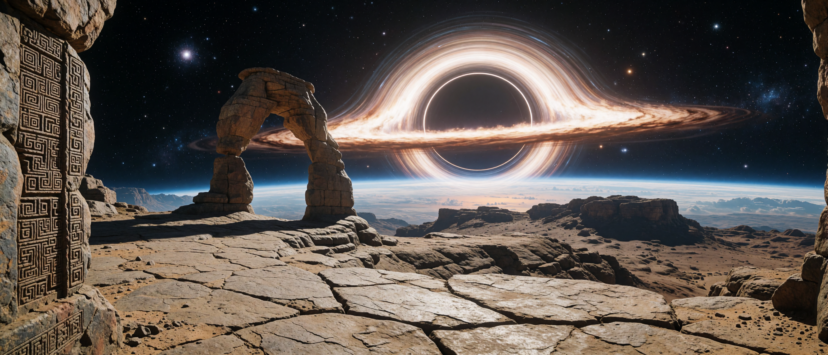 space-vantage-ancient-alien-arch-black-hole-ultrawide