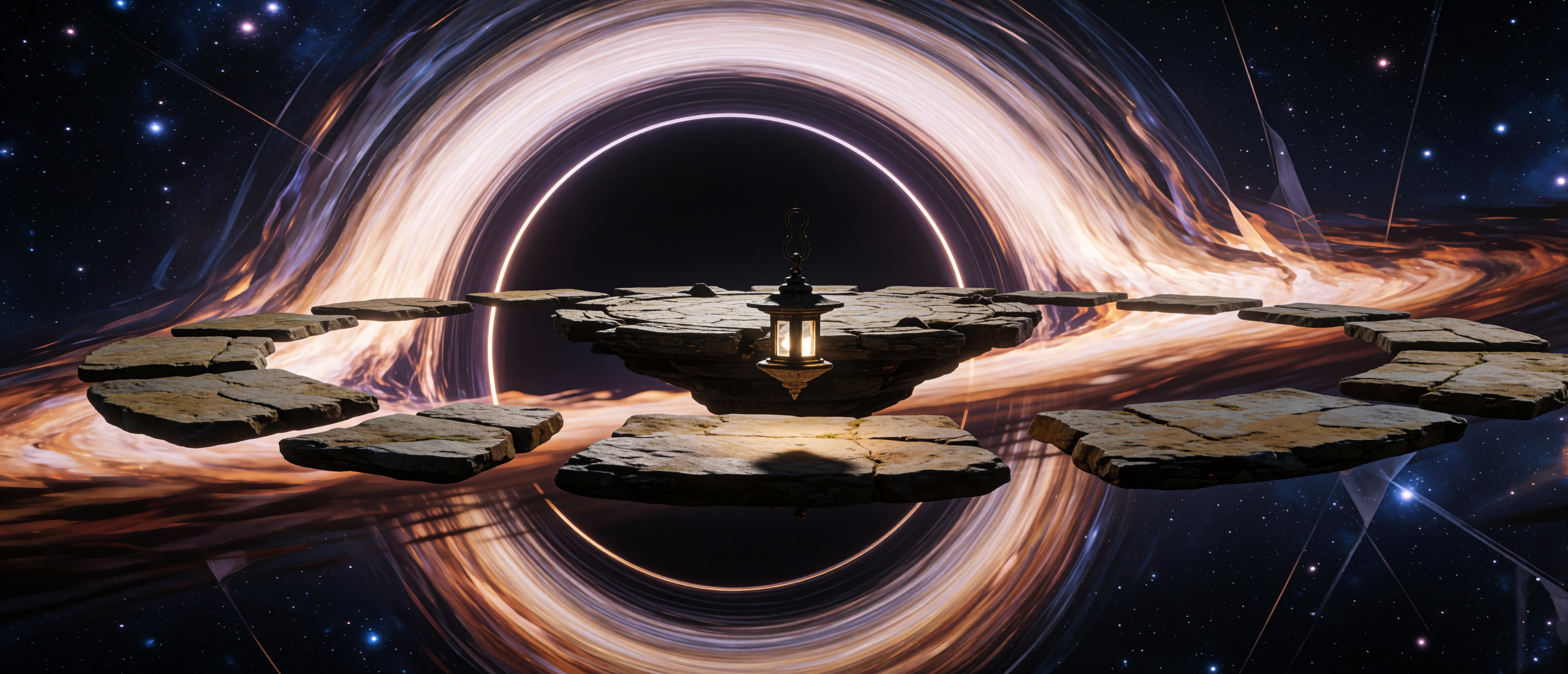 space-vantage-floating-stone-platform-black-hole-ultrawide