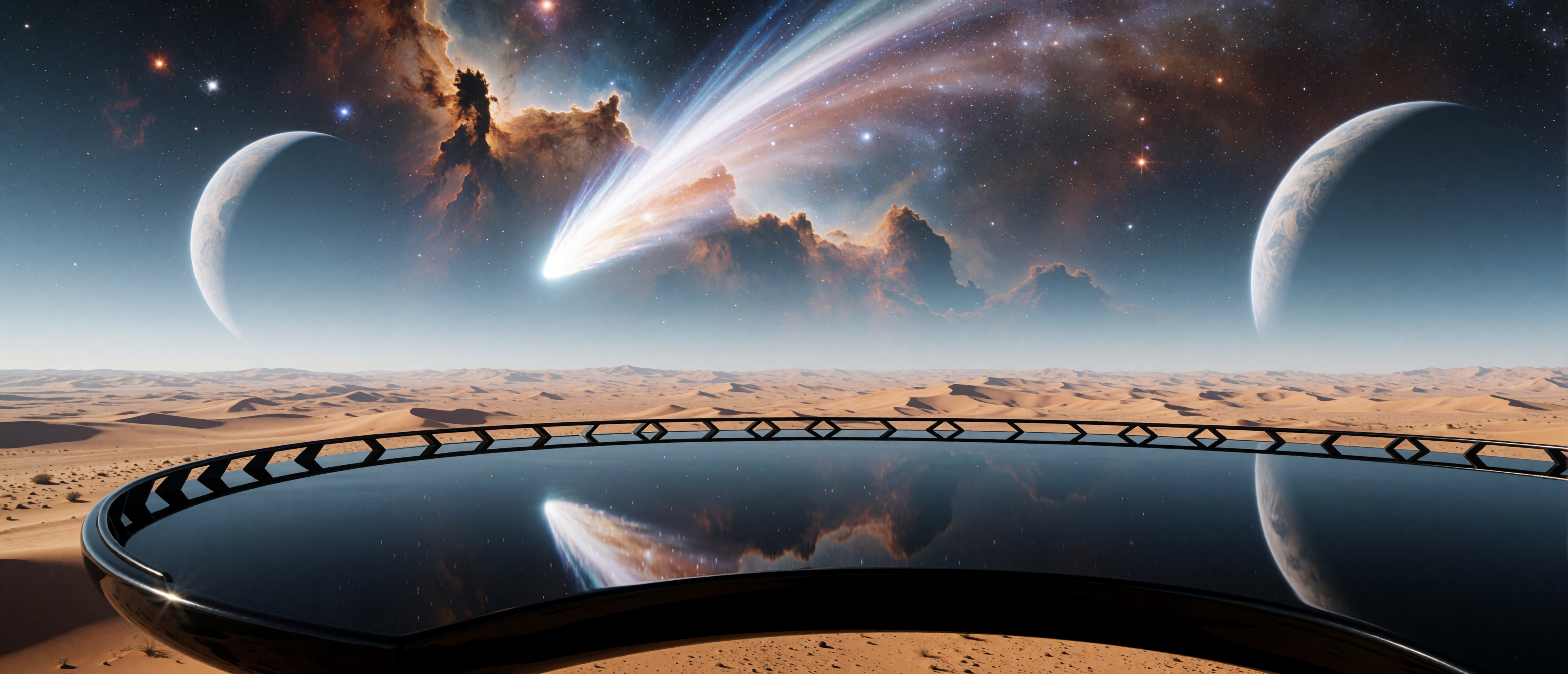 space-vantage-obsidian-platform-comet-nebula-ultrawide