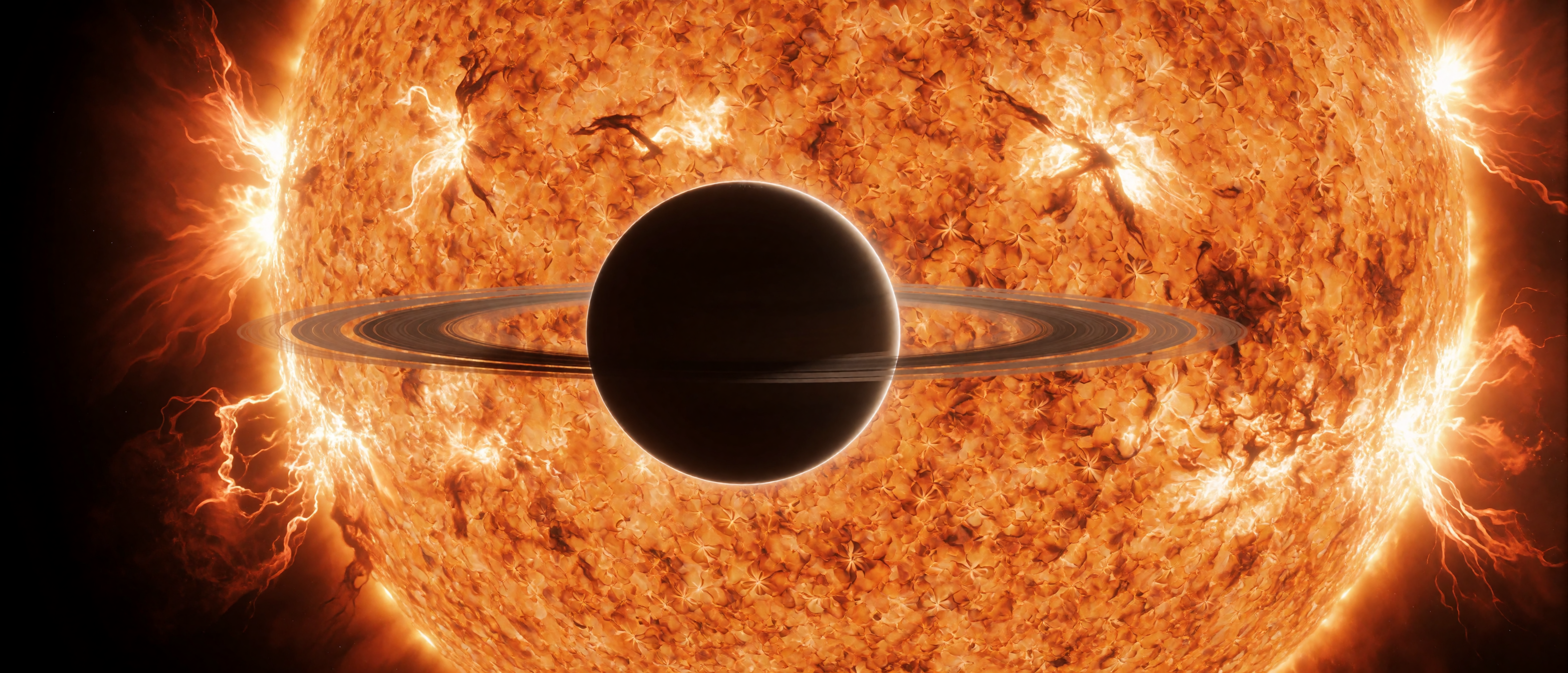 space-ringed-planet-stellar-transit-solar-flares-ring-shadow-star-ultrawide