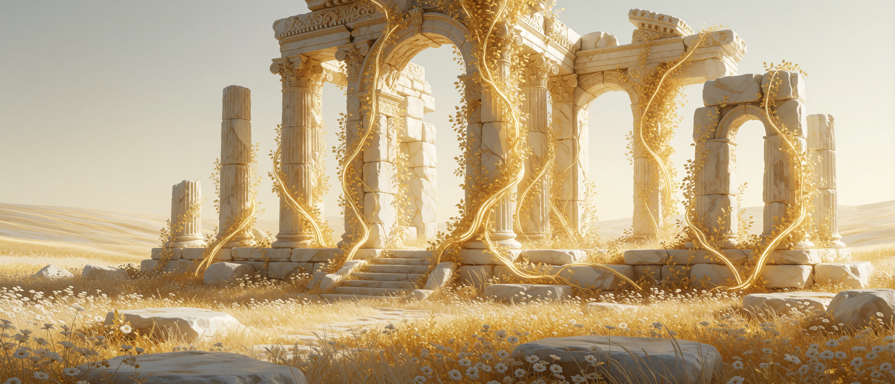 ancient-white-ruins-golden-vines-celestial-light-ultrawide