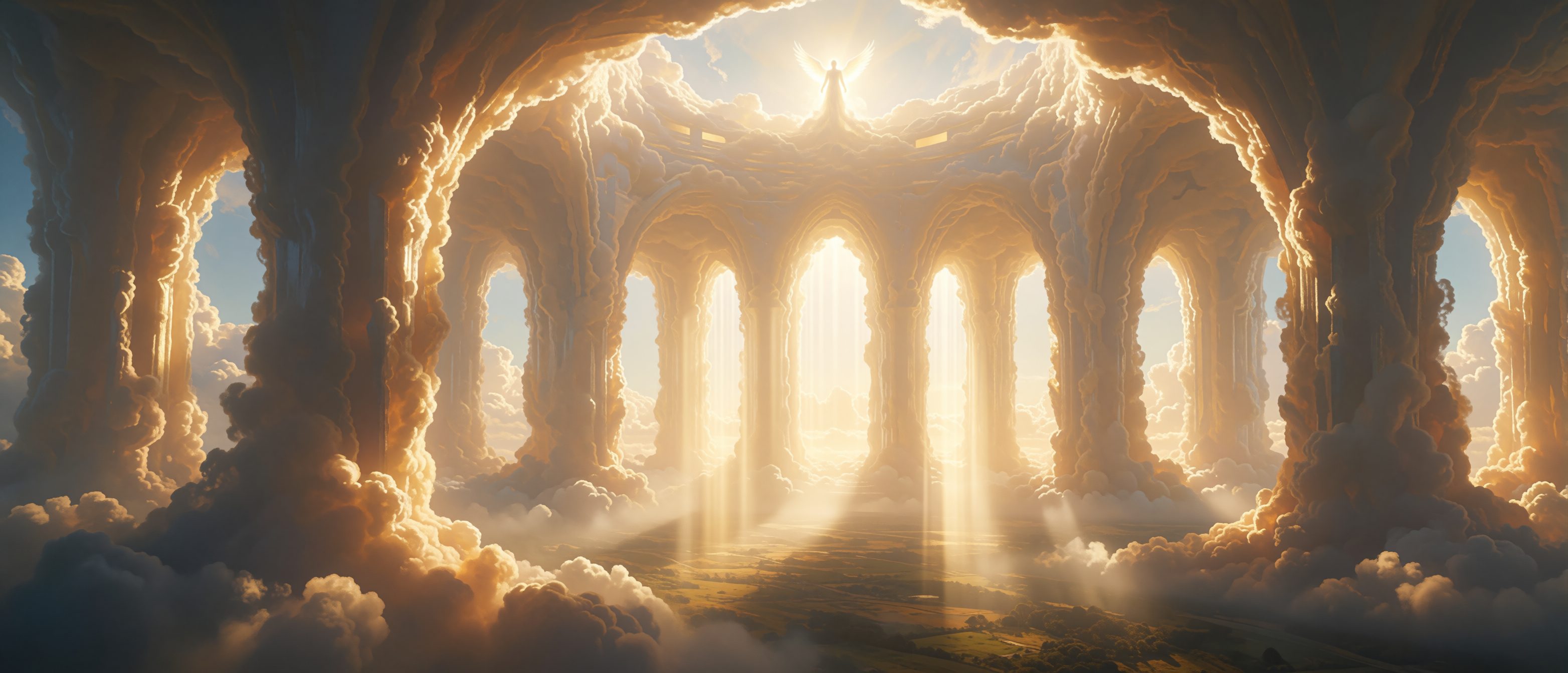 cloud-cathedral-arches-celestial-light-angel-silhouette-ultrawide