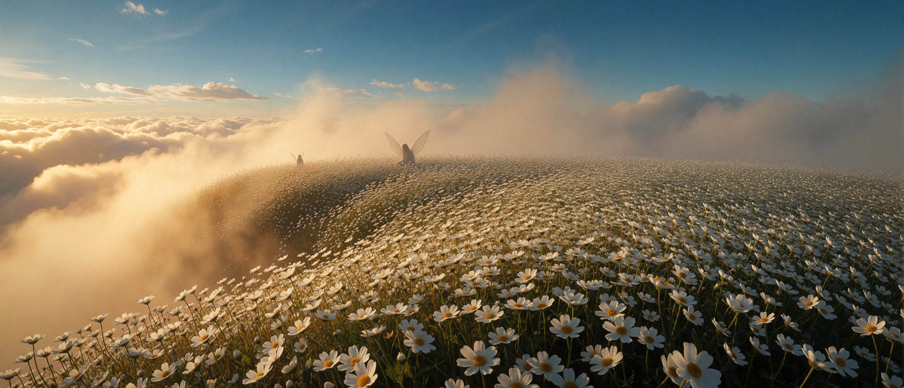 surreal-high-meadow-white-wildflowers-angel-silhouettes-ultrawide