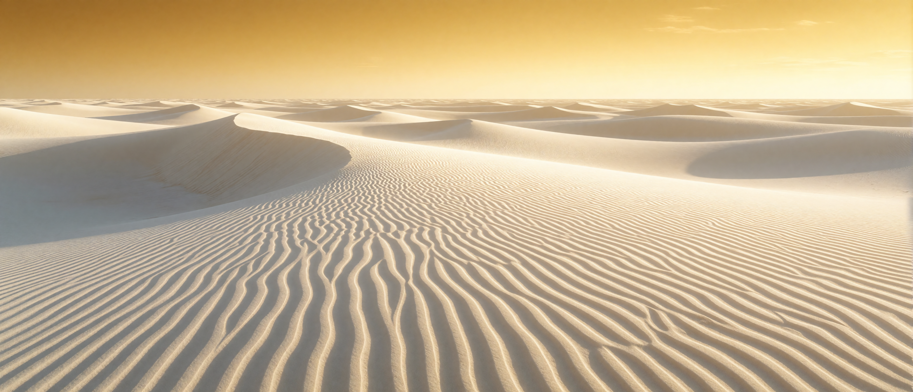 white-sand-dunes-feather-patterns-celestial-golden-sky-ultrawide