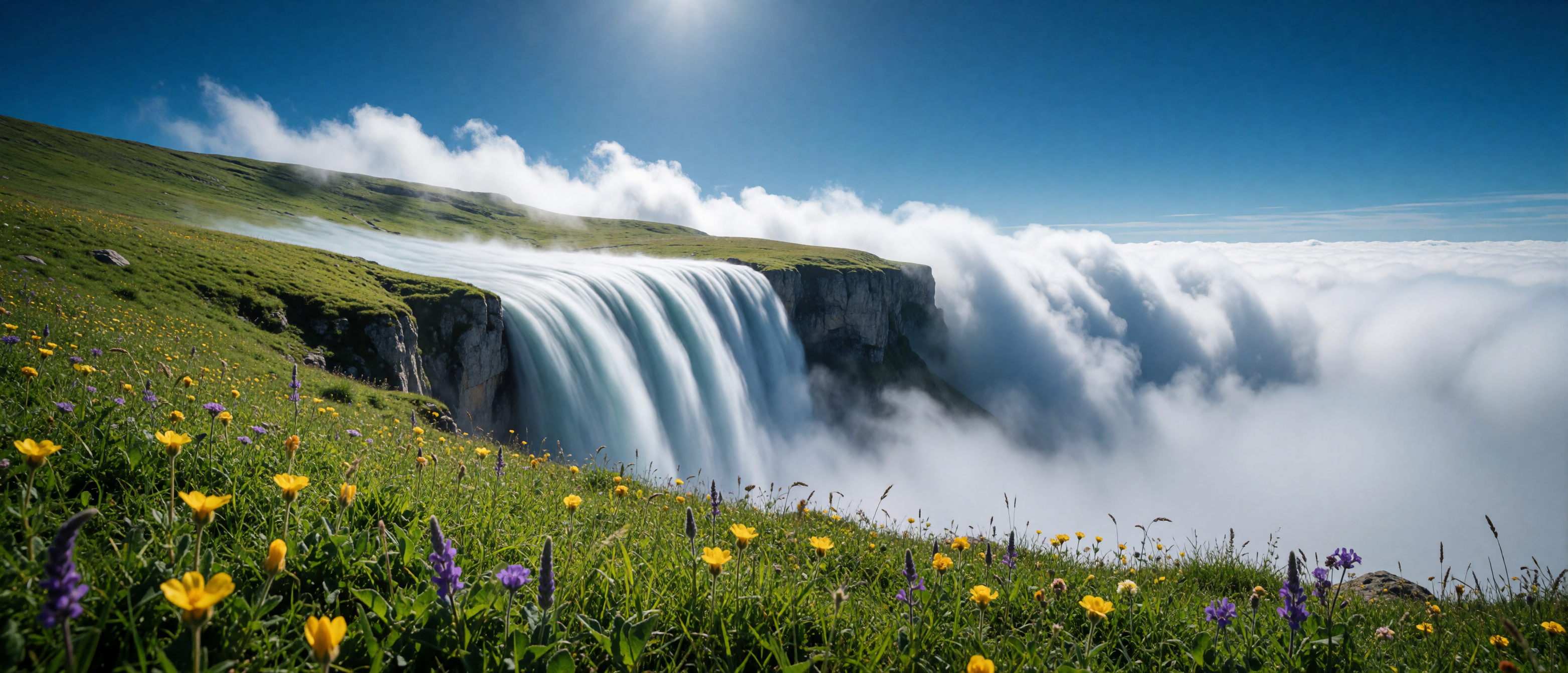 surreal-cloud-waterfall-mountain-ridge-ultrawide