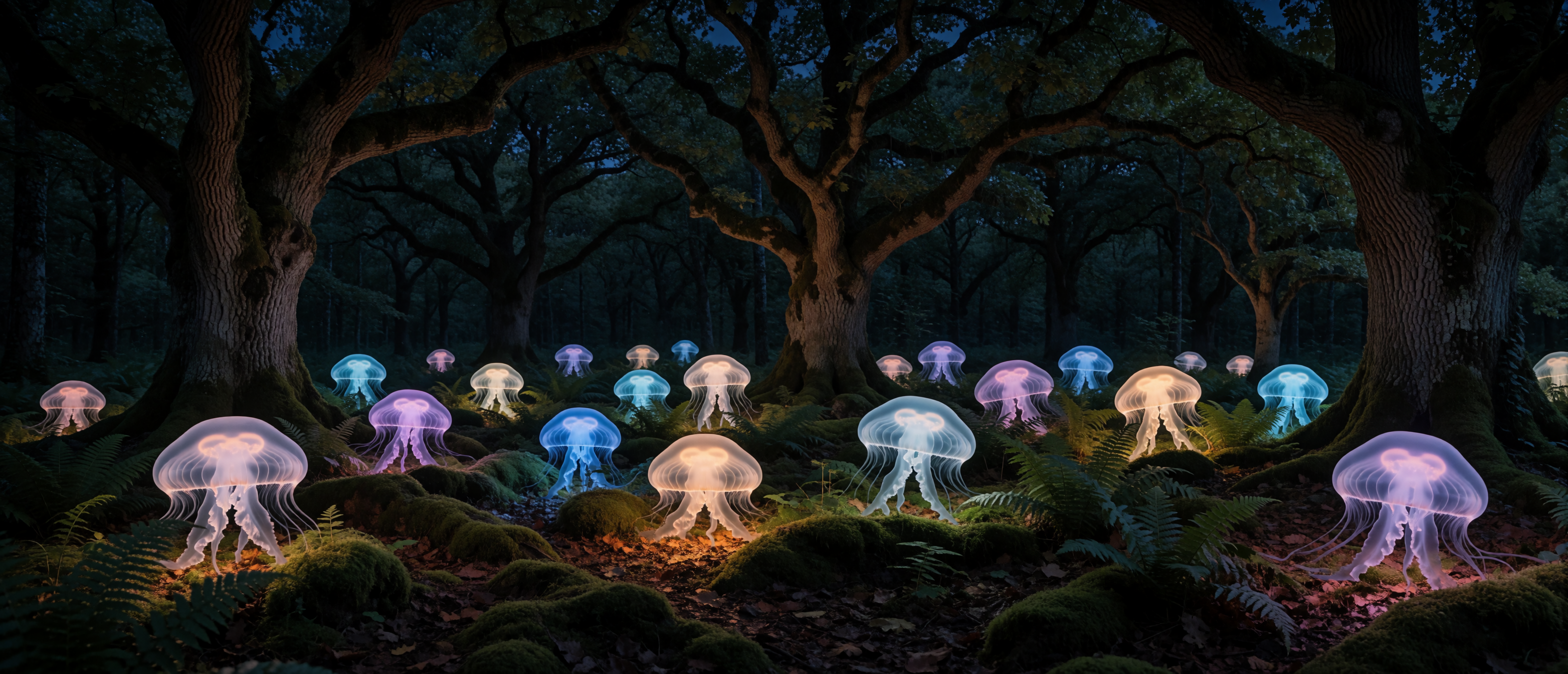 surreal-jellyfish-forest-bioluminescent-night-ultrawide