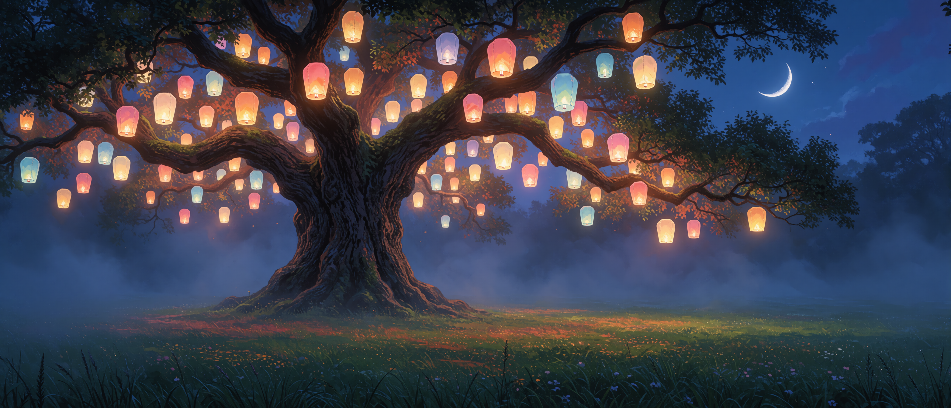 surreal-lantern-tree-misty-meadow-twilight-ultrawide