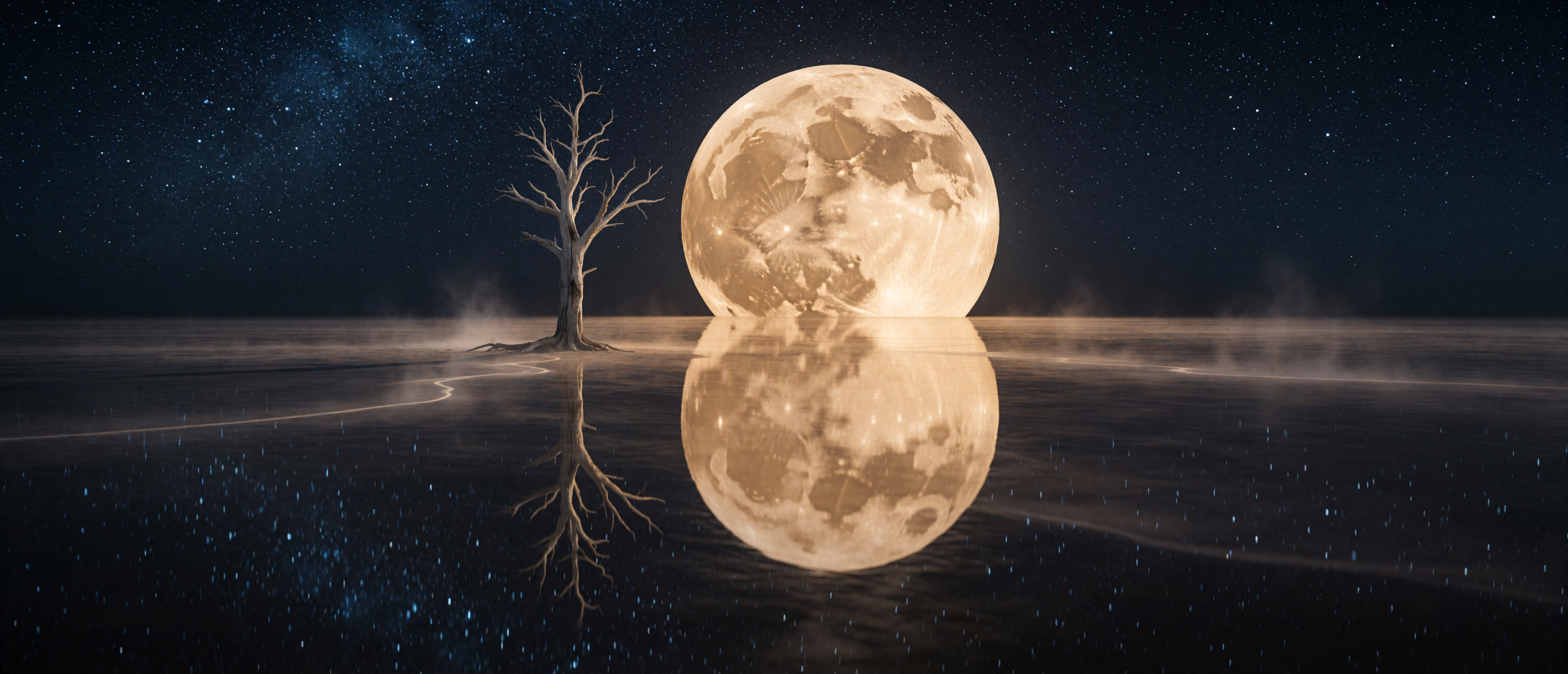 surreal-moonlit-glass-desert-dead-tree-ultrawide
