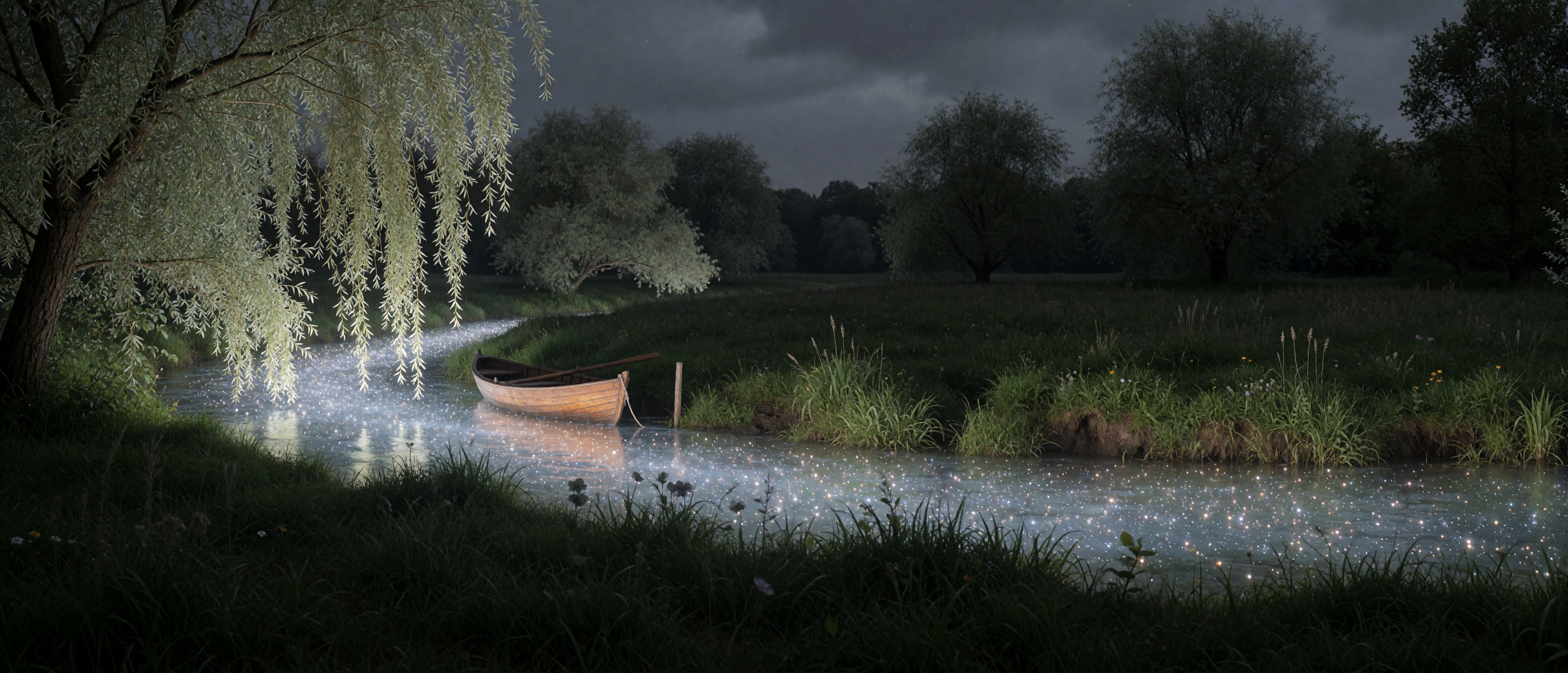 surreal-river-of-stars-willow-tree-night-ultrawide