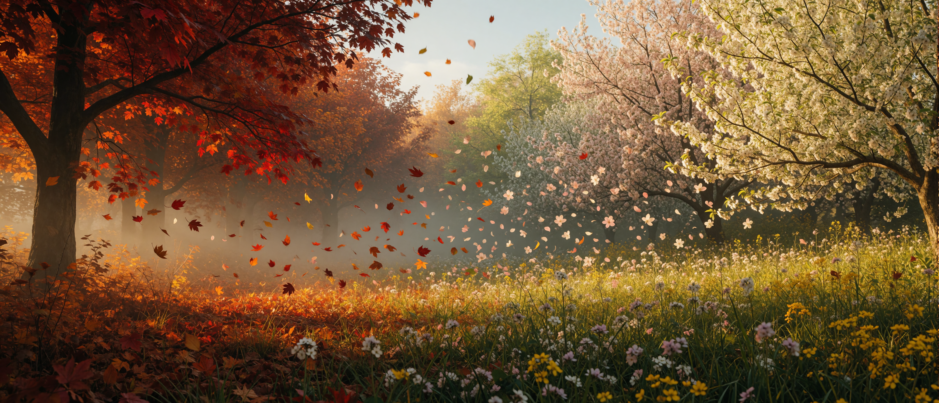 dream-opposites-attract-autumn-and-spring-ultrawide