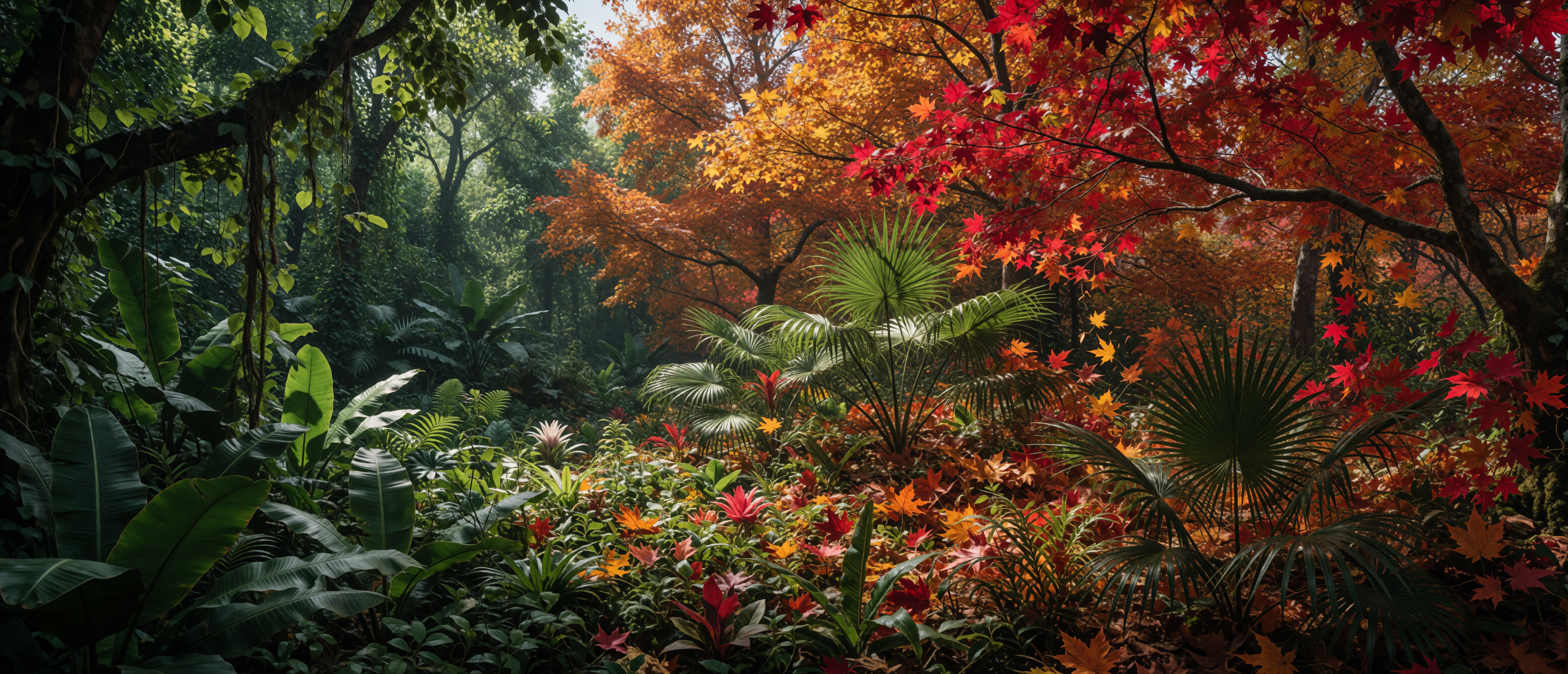 dream-opposites-attract-jungle-to-autumn-canopy-ultrawide