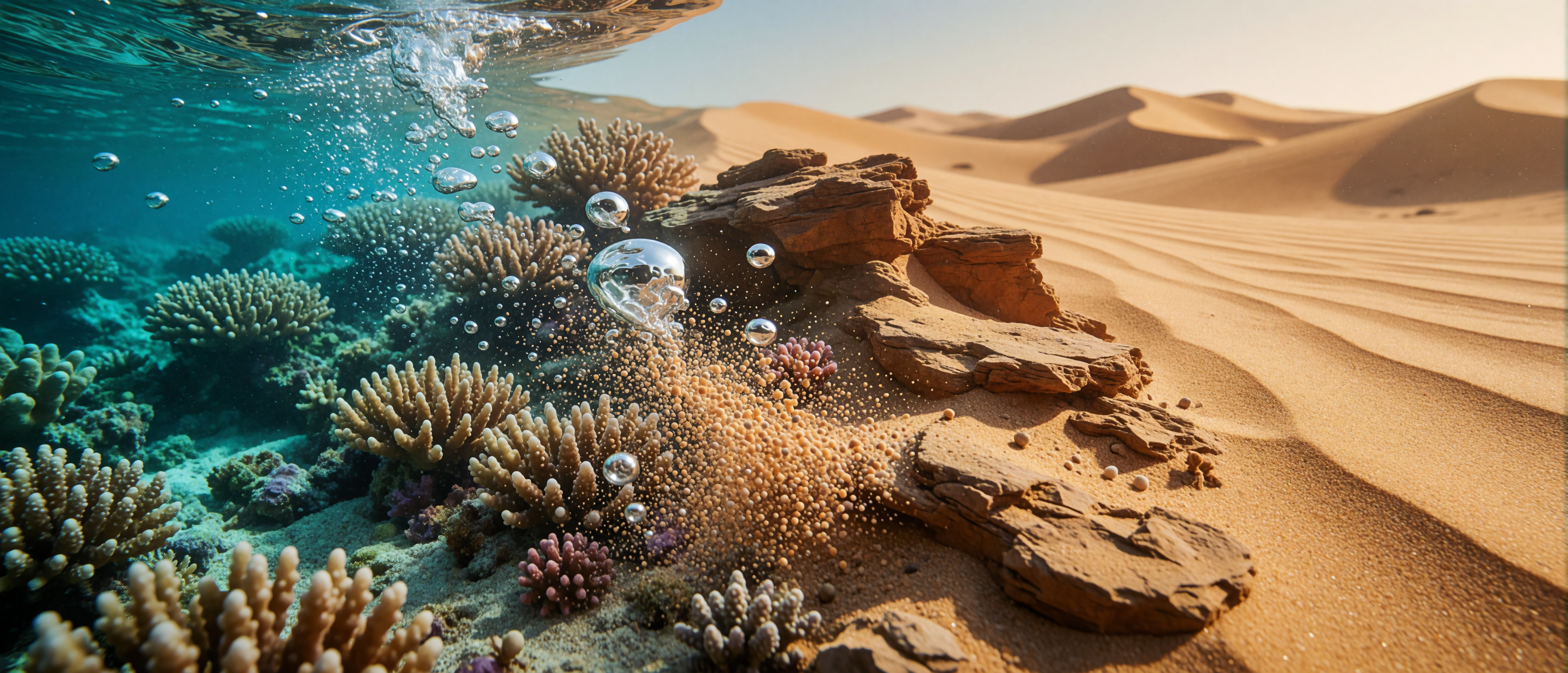 dream-opposites-attract-underwater-reef-to-desert-ultrawide