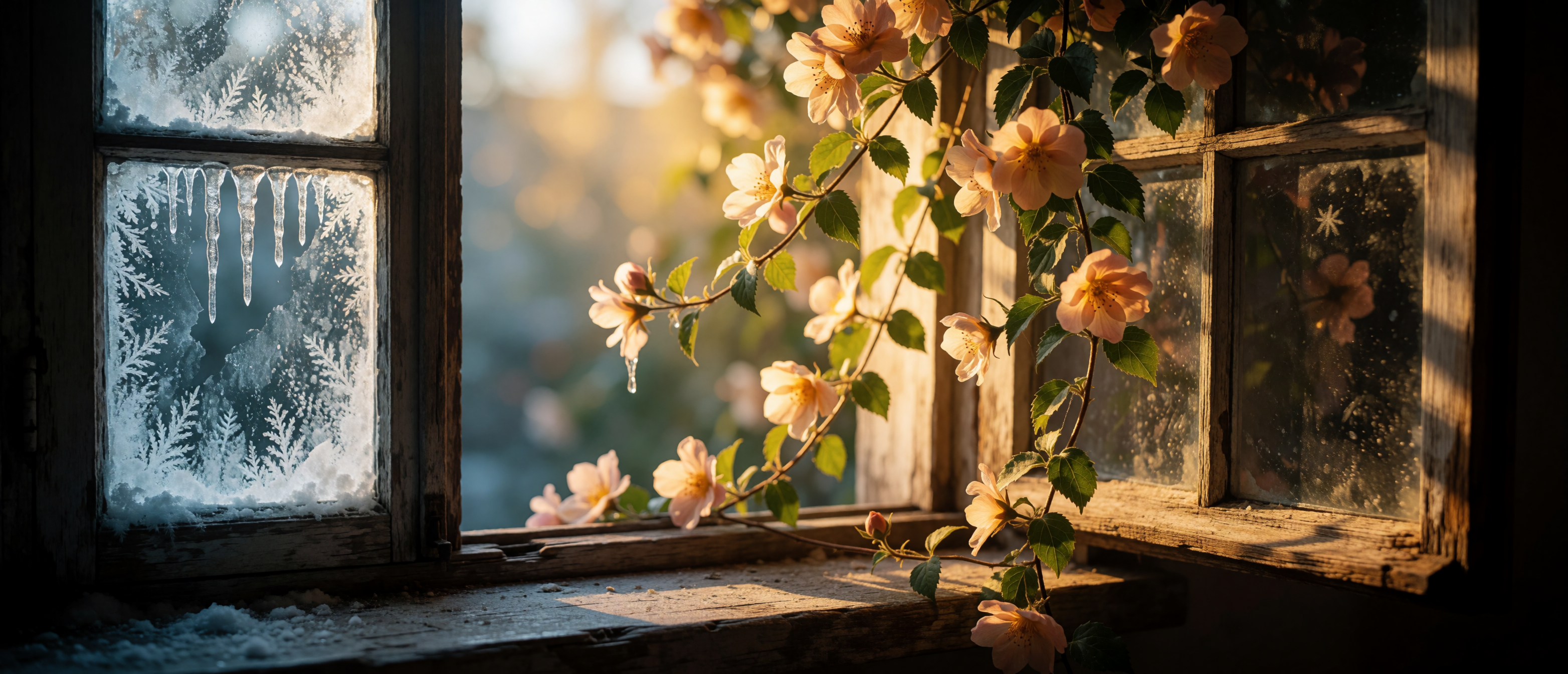 dream-opposites-attract-window-frost-and-flowering-vines-ultrawide