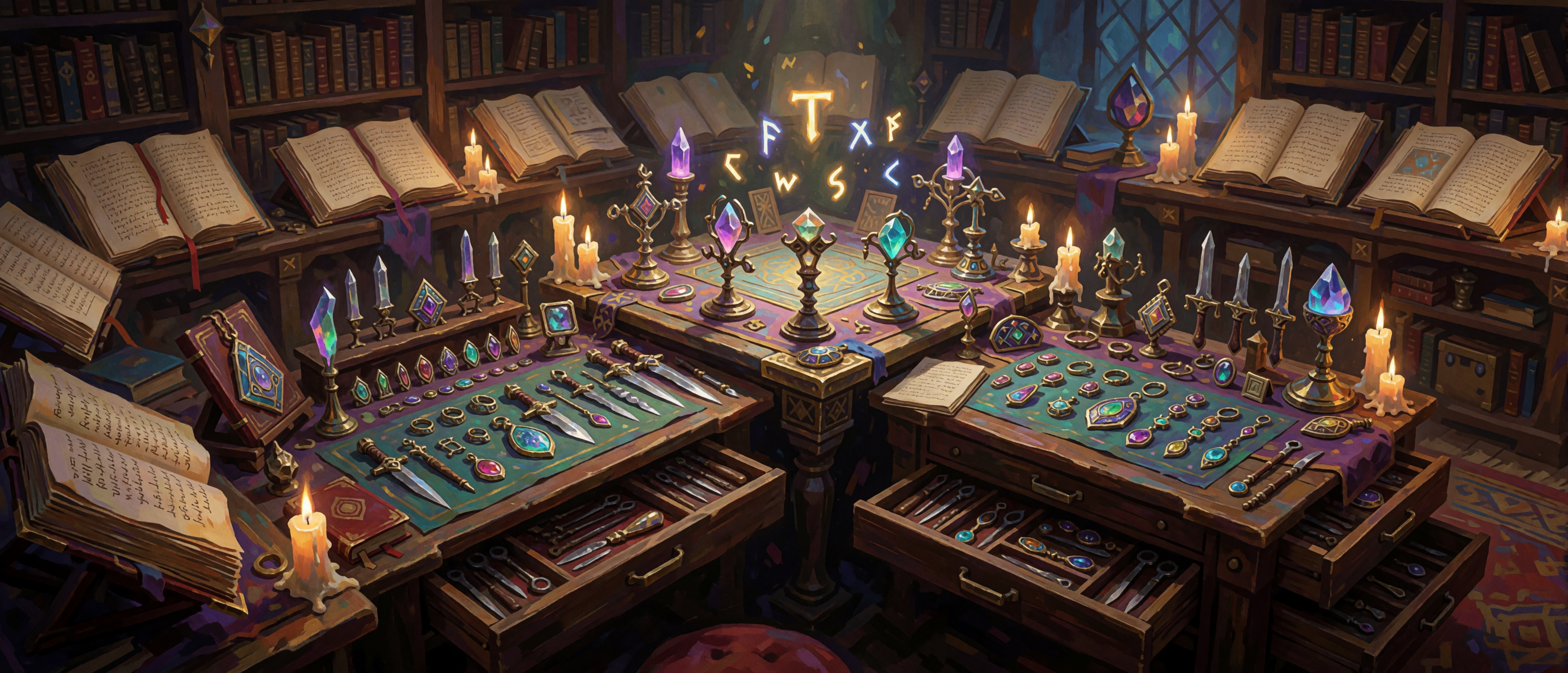 fantasy-mystic-workshops-enchanter-library-object-imbuing-room-ultrawide