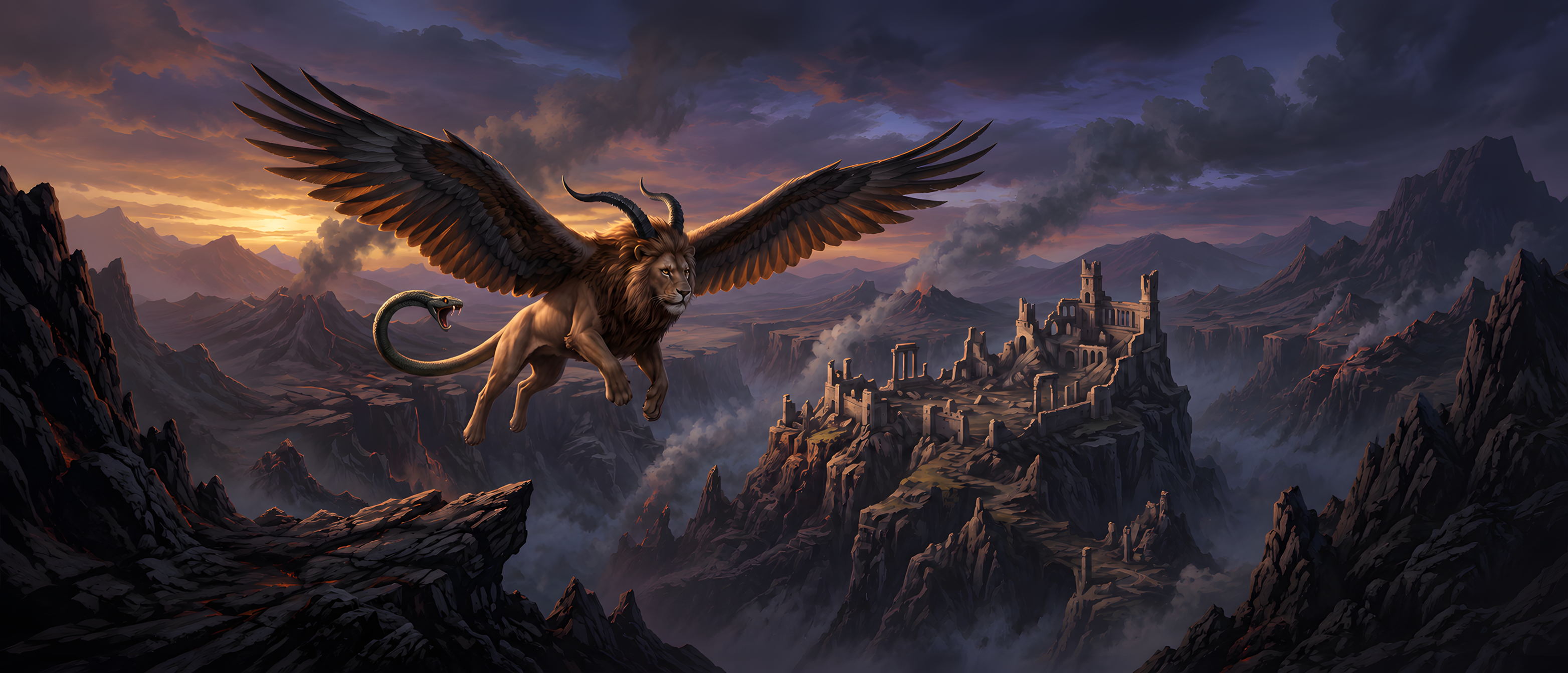 fantasy-flights-chimera-volcanic-badlands-ruined-sanctuary-ultrawide