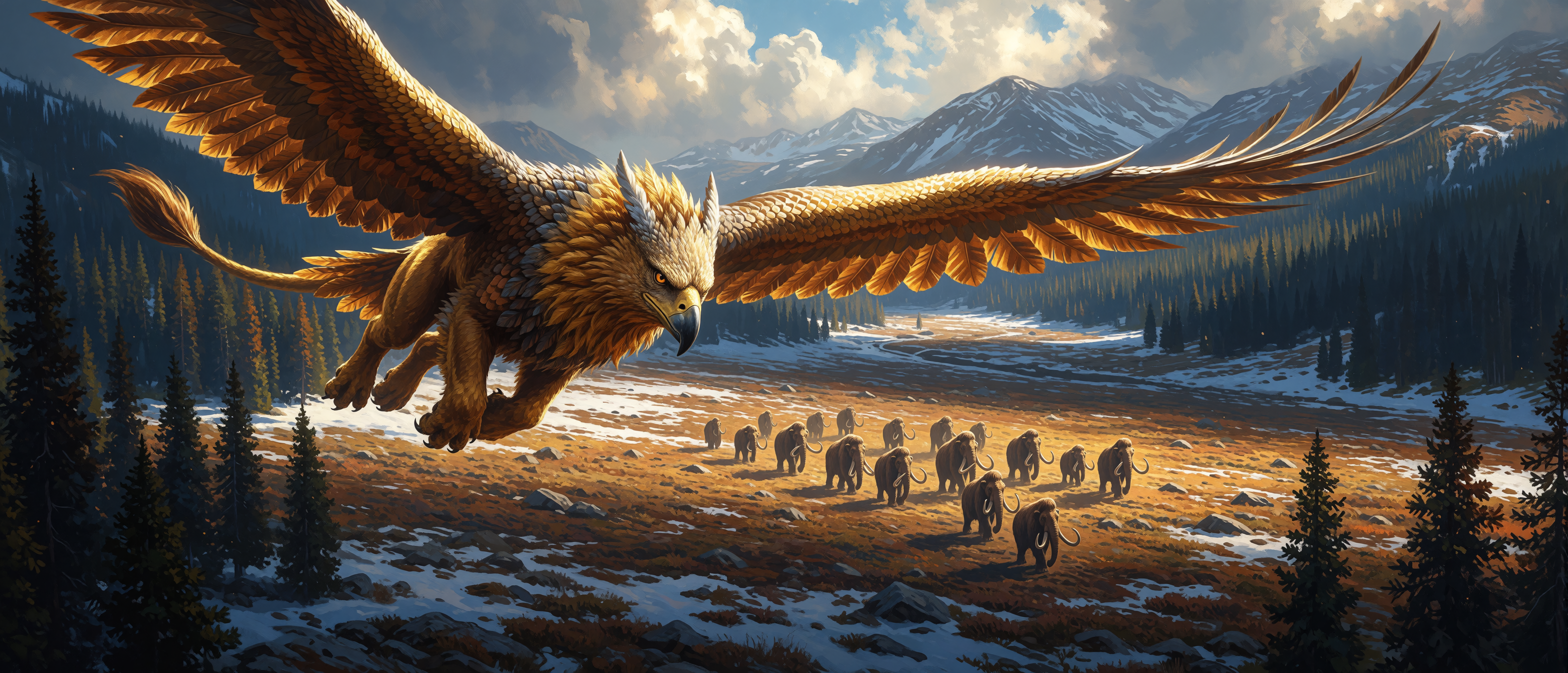 fantasy-flights-gryphon-over-mammoths-alpine-valley-ultrawide