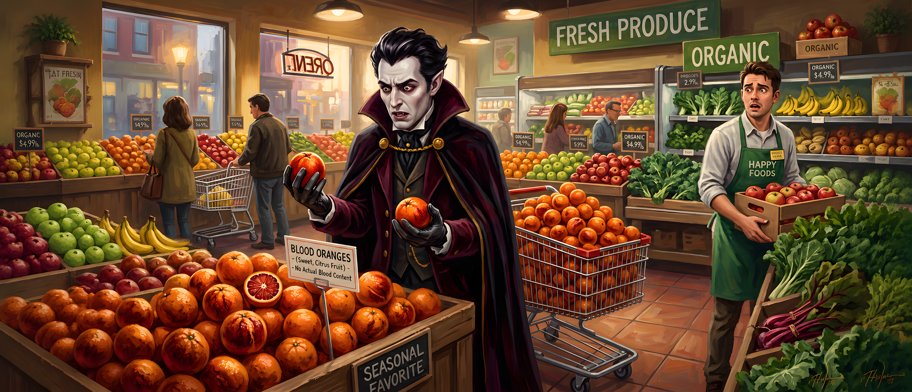 halloween-comedy-vampire-blood-orange-grocery-crisis-ultrawide