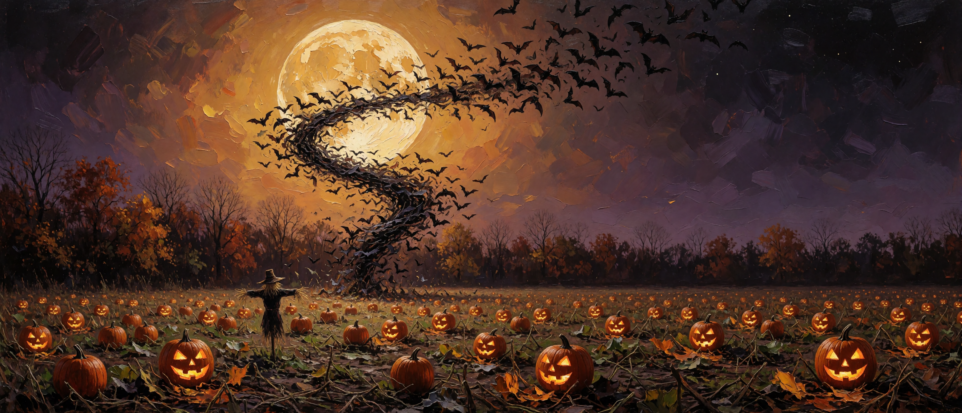 halloween-impasto-bat-tornado-pumpkin-field-ultrawide