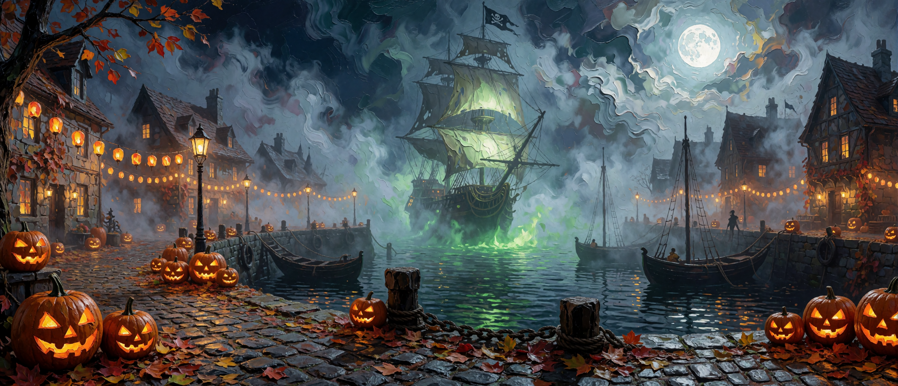 halloween-impasto-ghost-ship-harbor-fog-ethereal-ultrawide