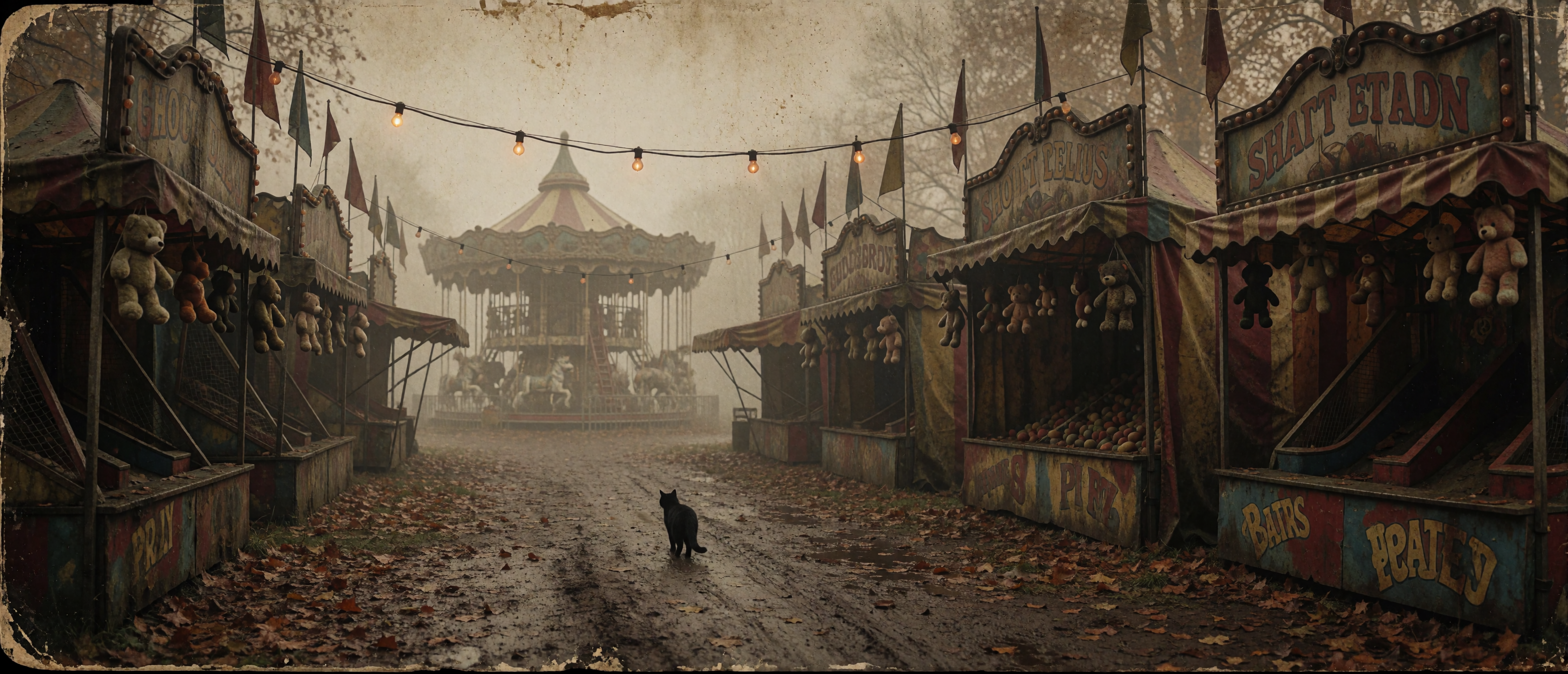 halloween-carnival-vintage-abandoned-midway-black-cat-ultrawide