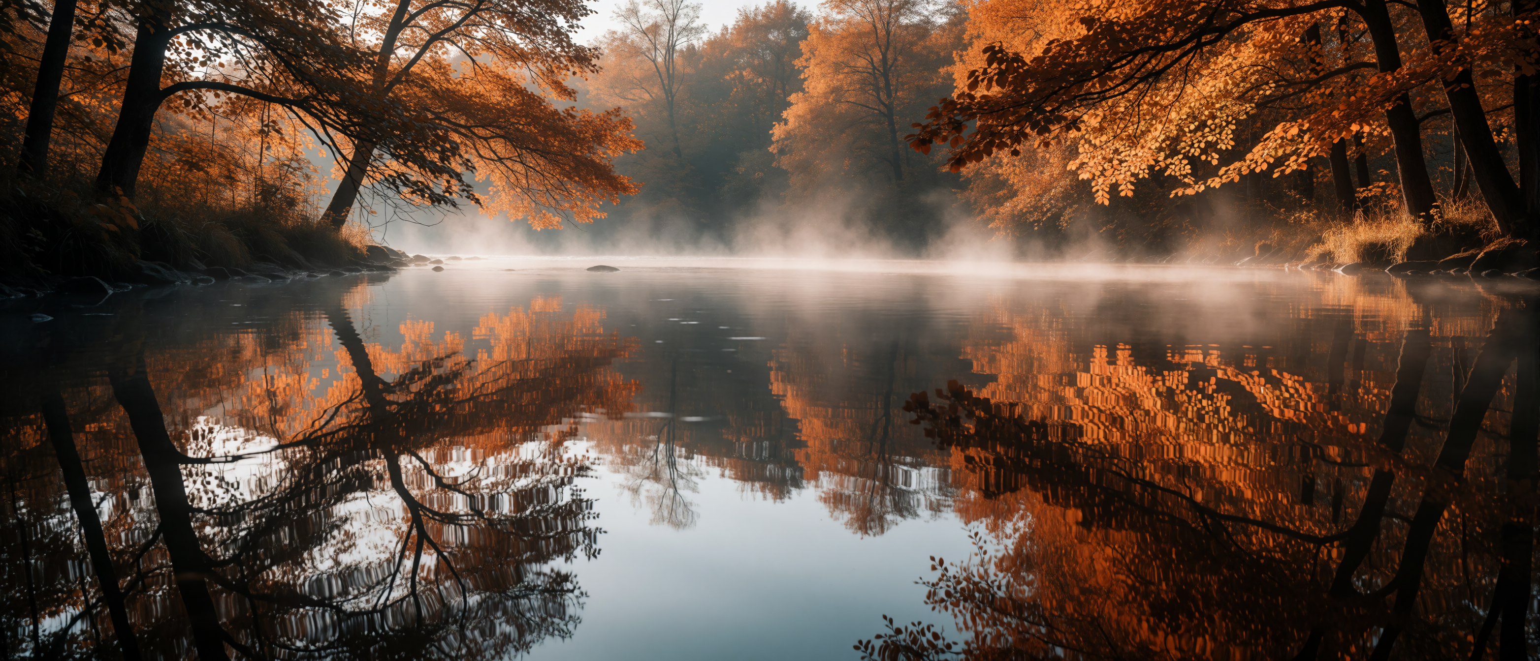 misty-river-copper-canopy-autumn-mirror-morning-ultrawide