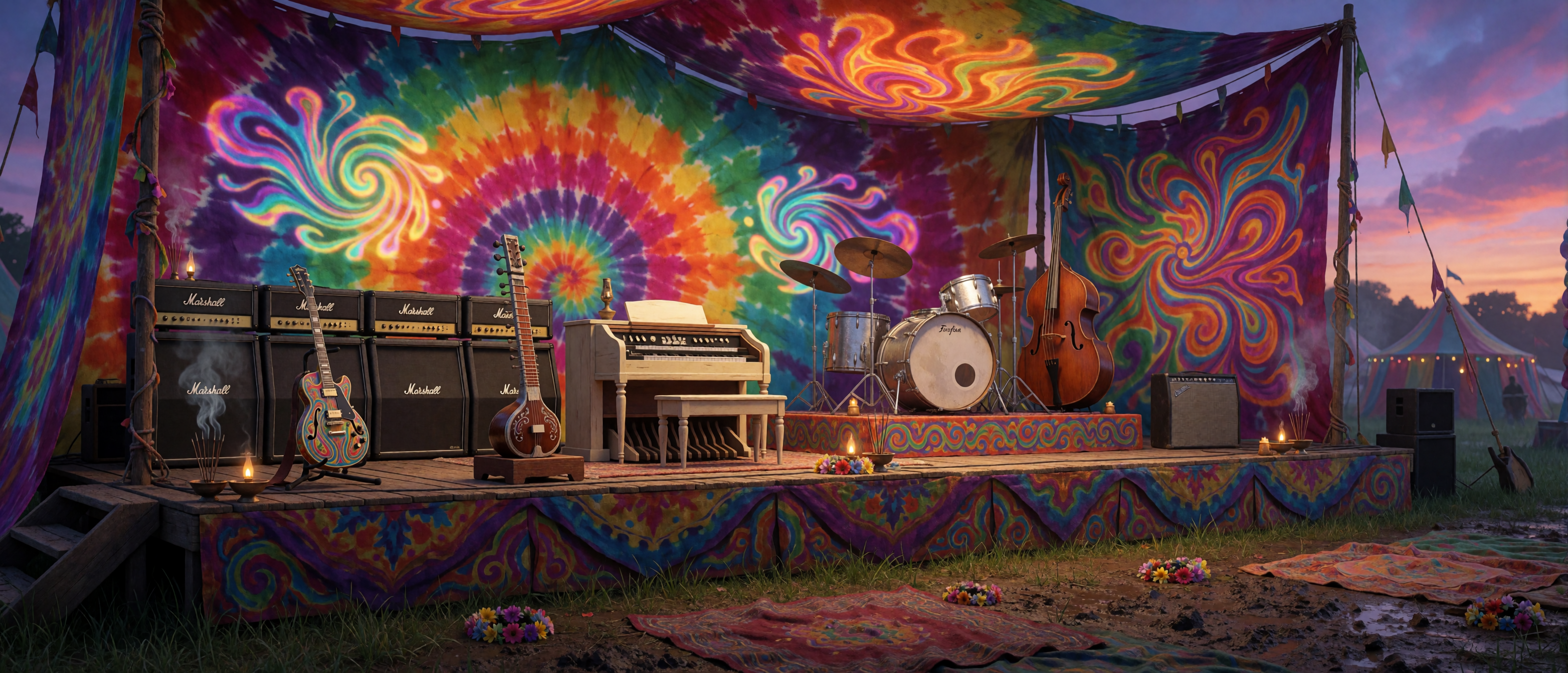 music-time-1960s-psychedelic-festival-marshall-stacks-tie-dye-ultrawide