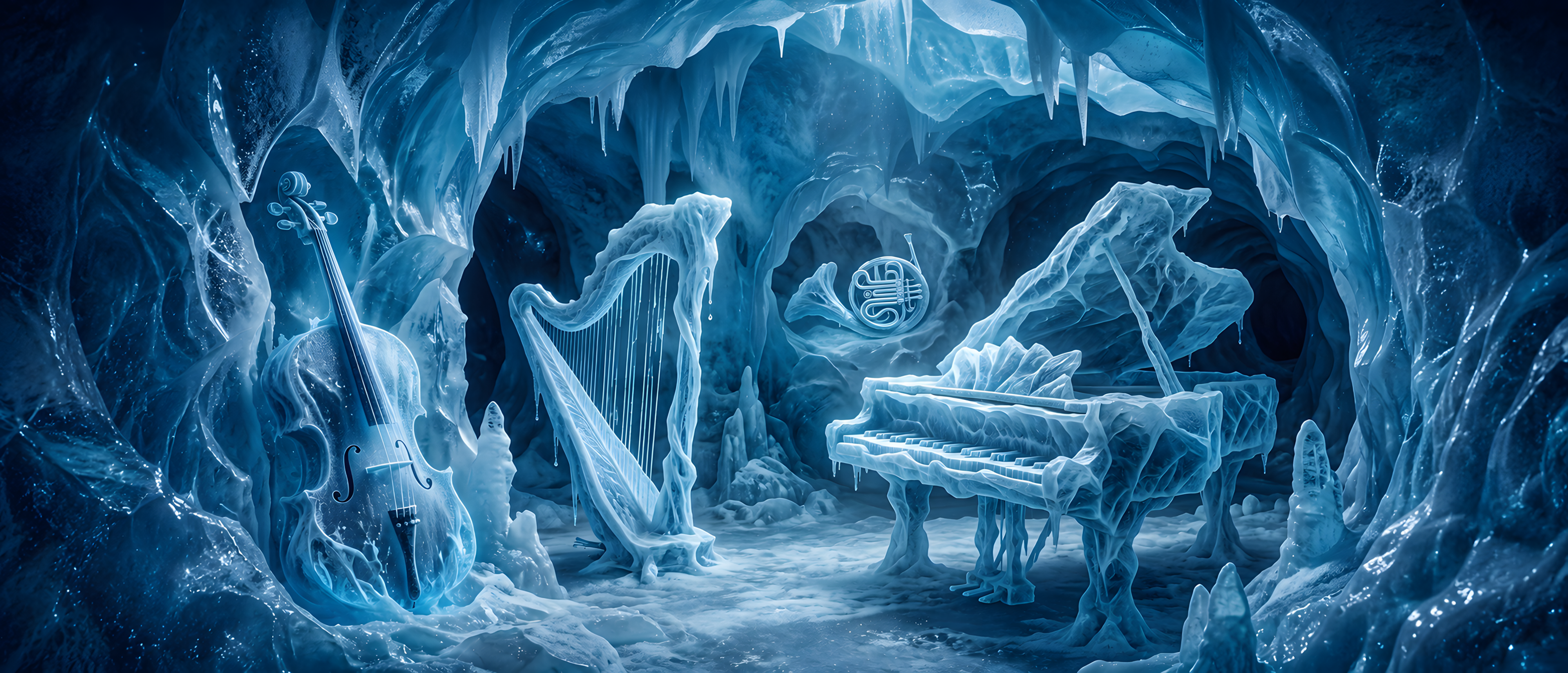 music-misc-frozen-orchestra-glacier-cave-ultrawide