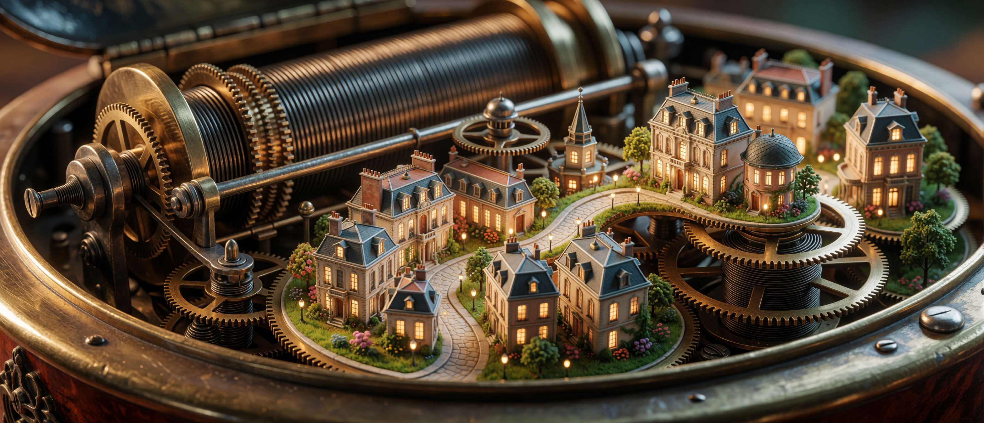 music-misc-miniature-city-inside-antique-music-box-ultrawide
