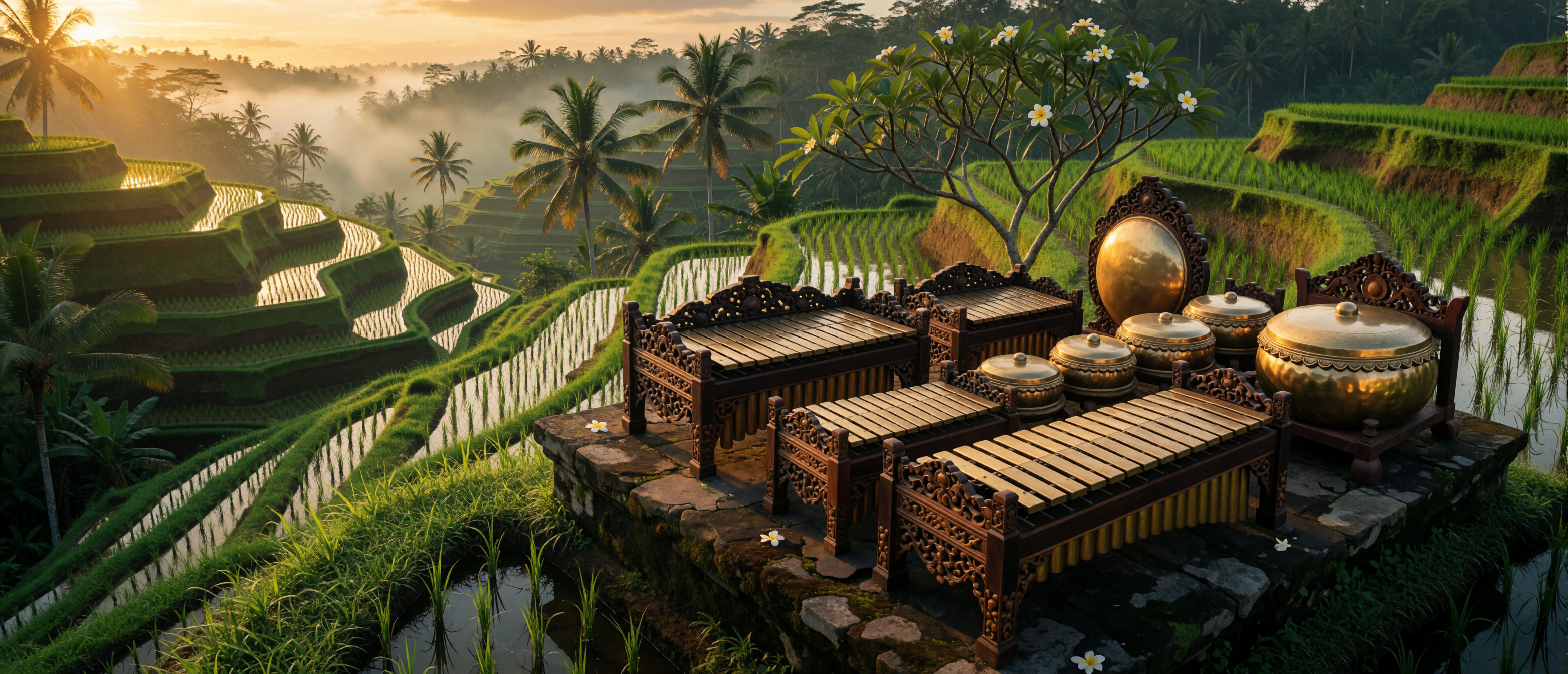 music-exotic-gamelan-bali-rice-terraces-golden-hour-ultrawide
