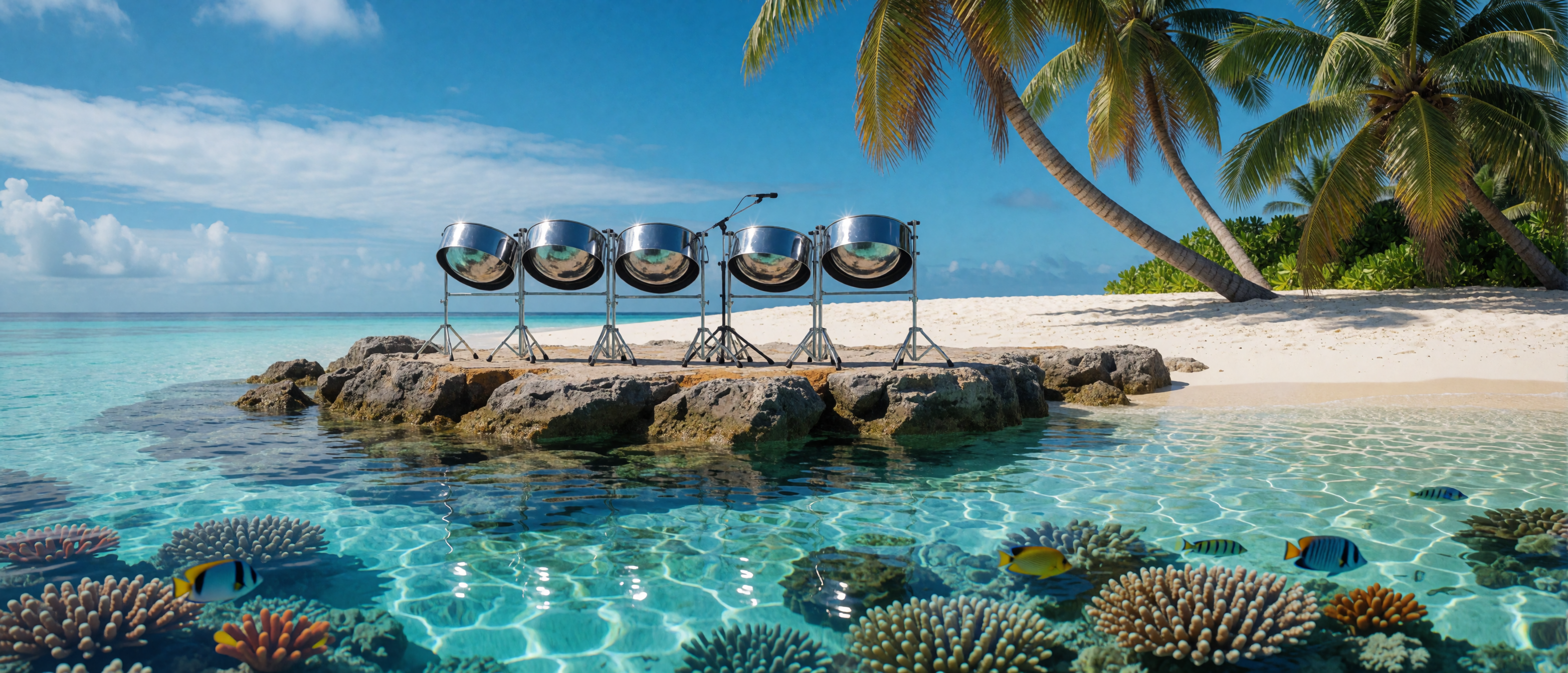 music-exotic-steel-drums-tropical-reef-midday-ultrawide