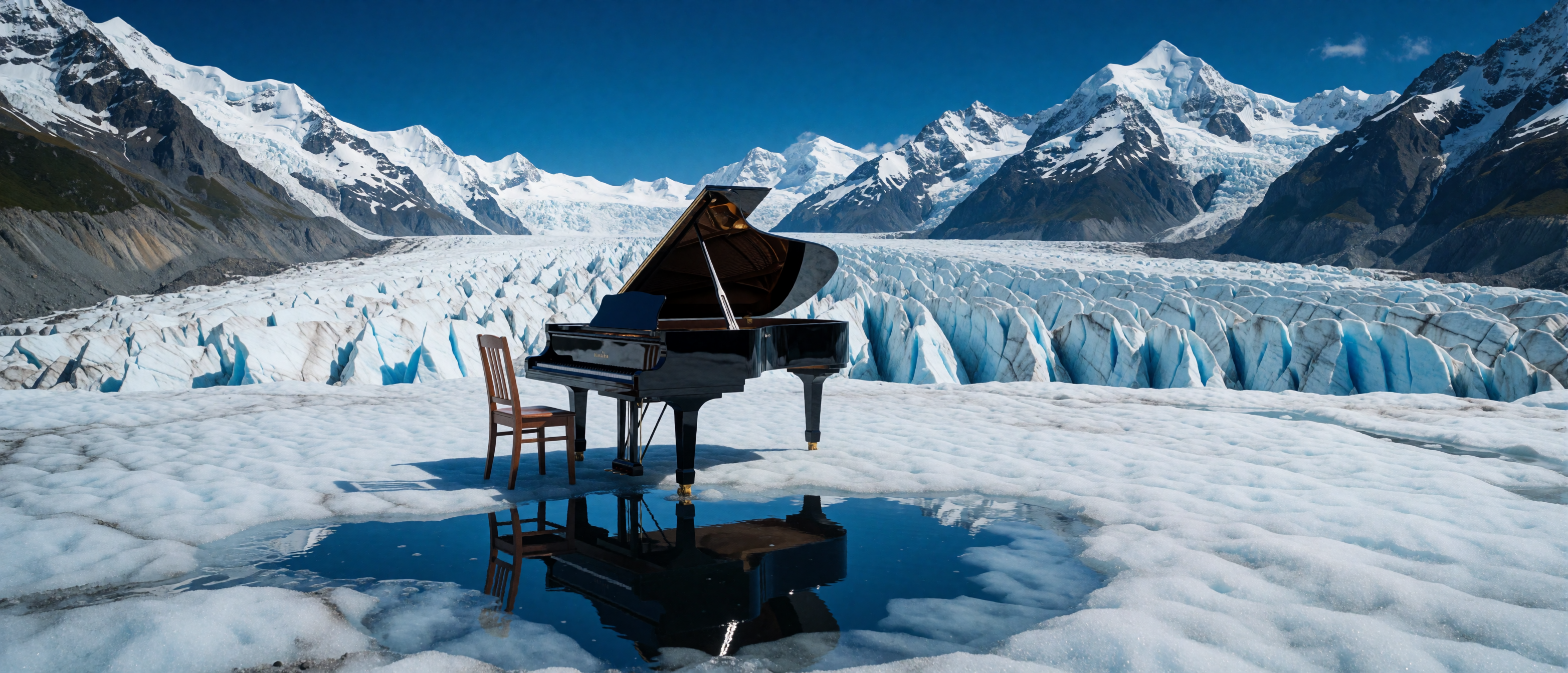 music-venue-concert-piano-glacier-mountains-ultrawide