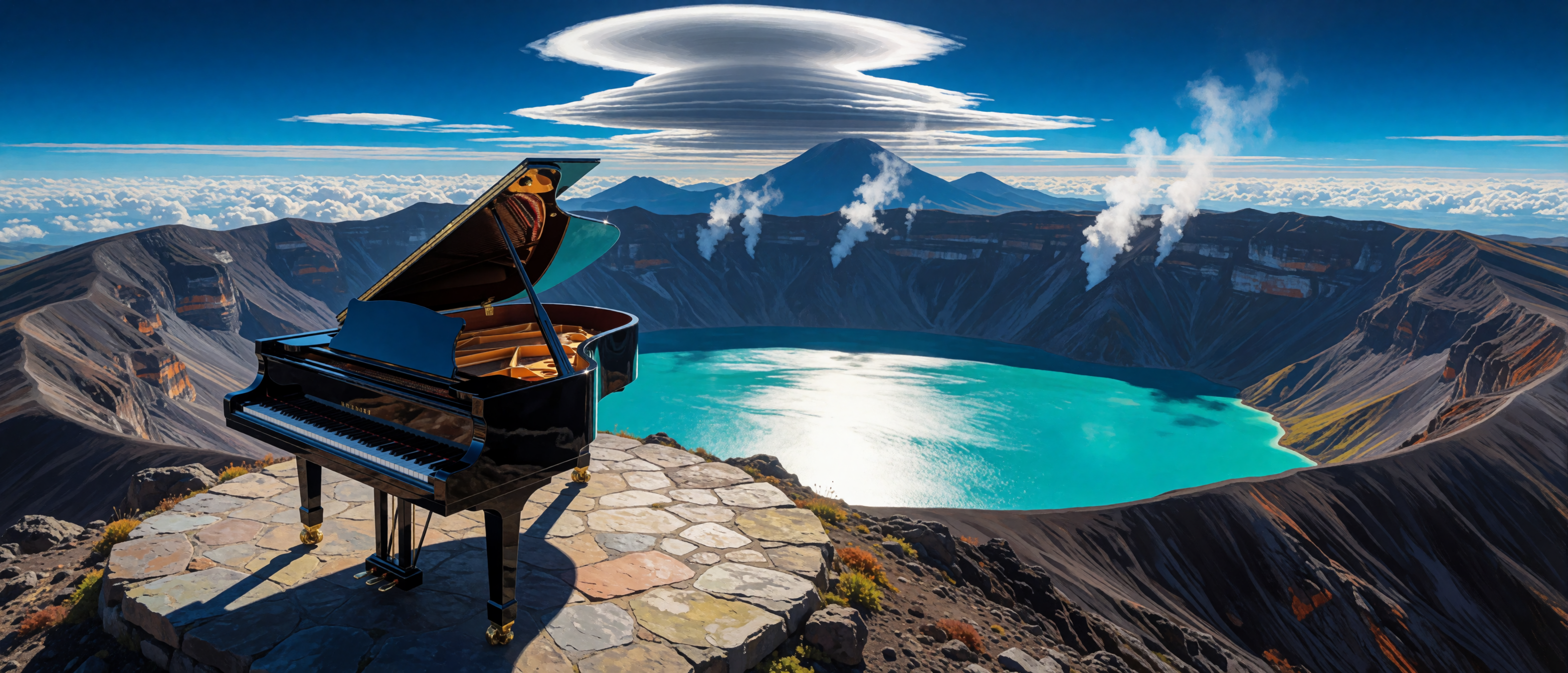 music-venue-volcano-rim-piano-caldera-lake-ultrawide