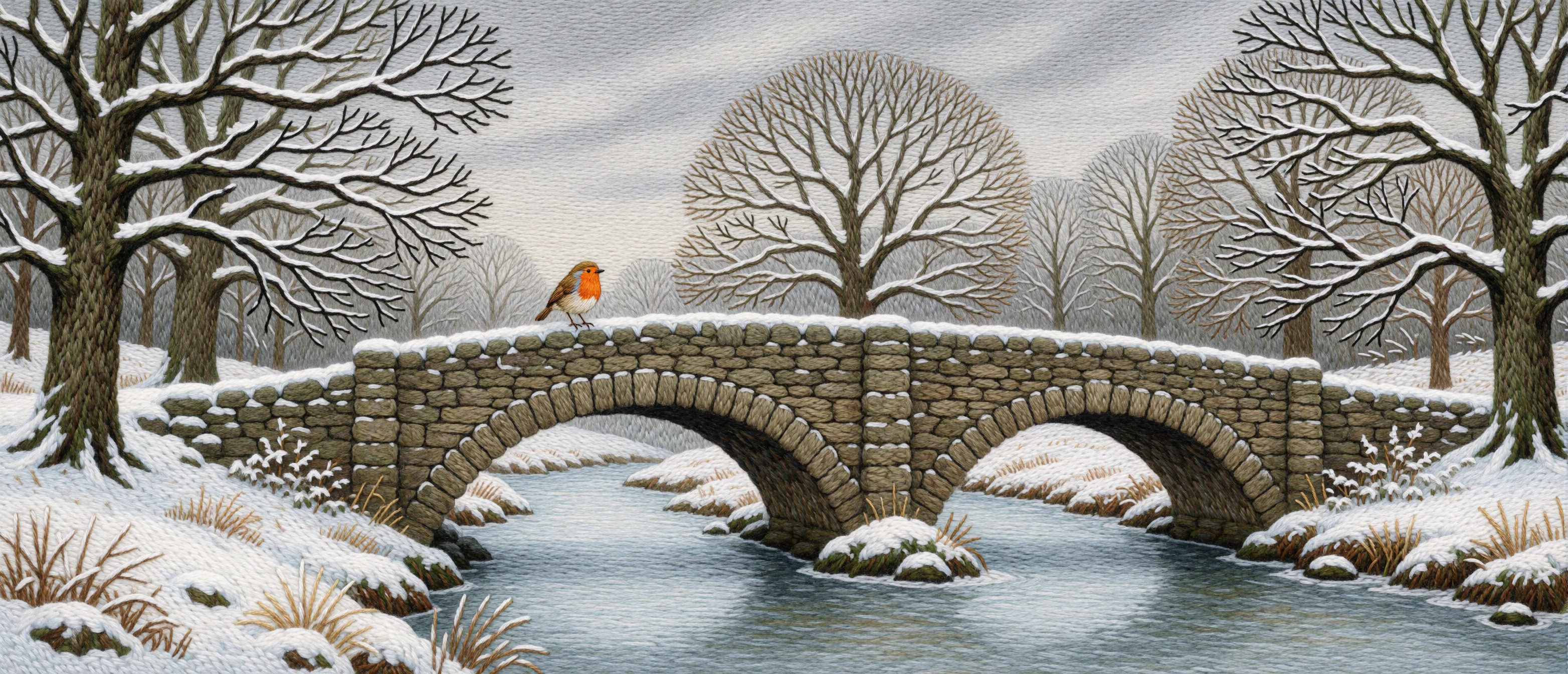 winter-stone-bridge-frozen-stream-robin-woodland-embroidery-ultrawide