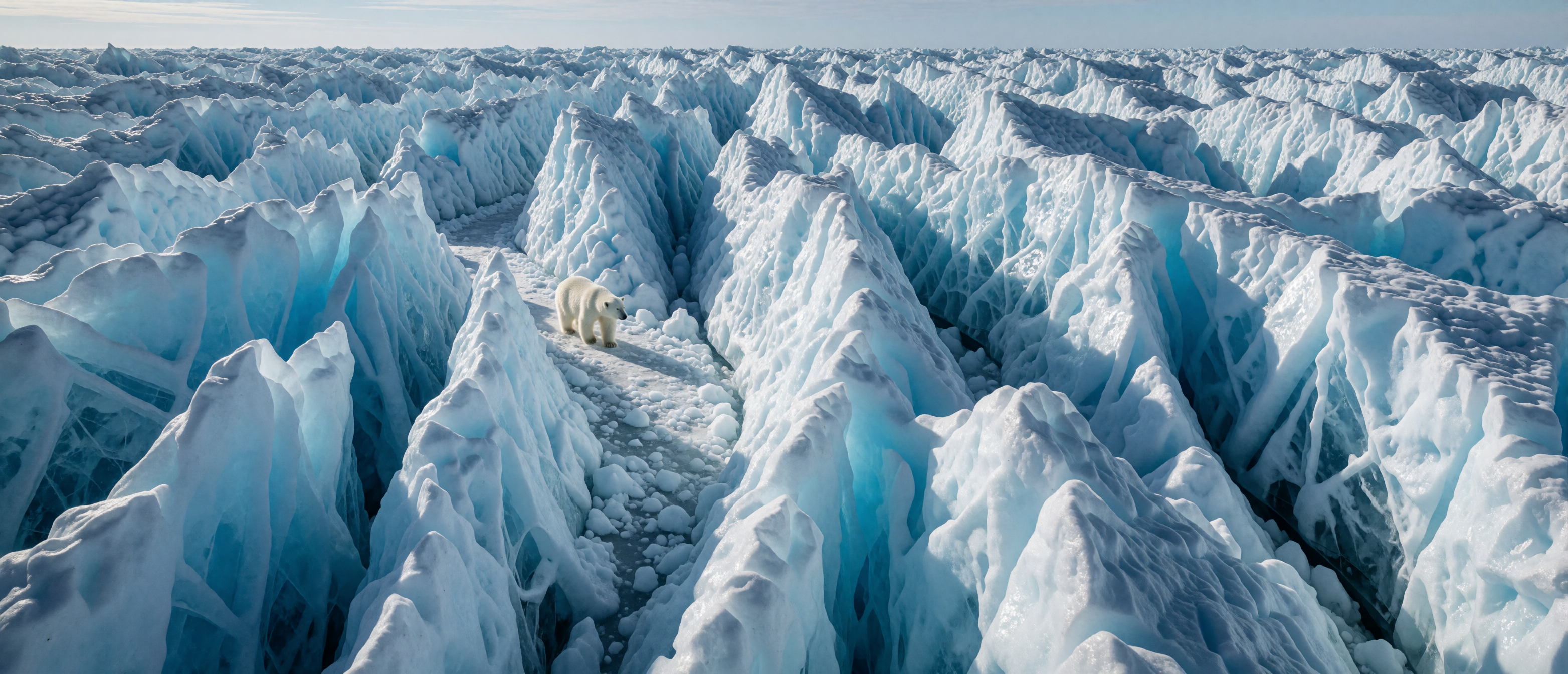 winter-wild-polar-bear-pressure-ridge-maze-ultrawide