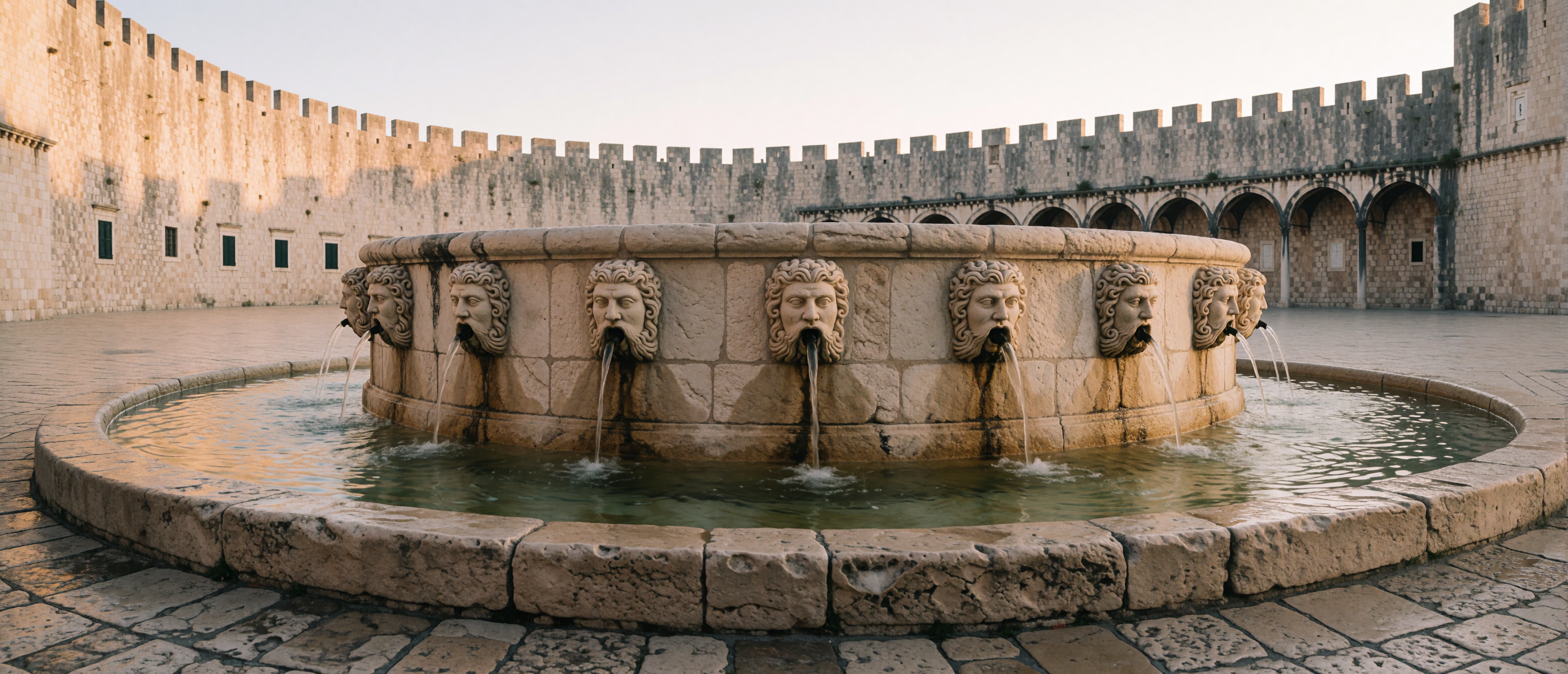 dubrovnik-onofrio-fountain-limestone-dawn-medieval-ultrawide