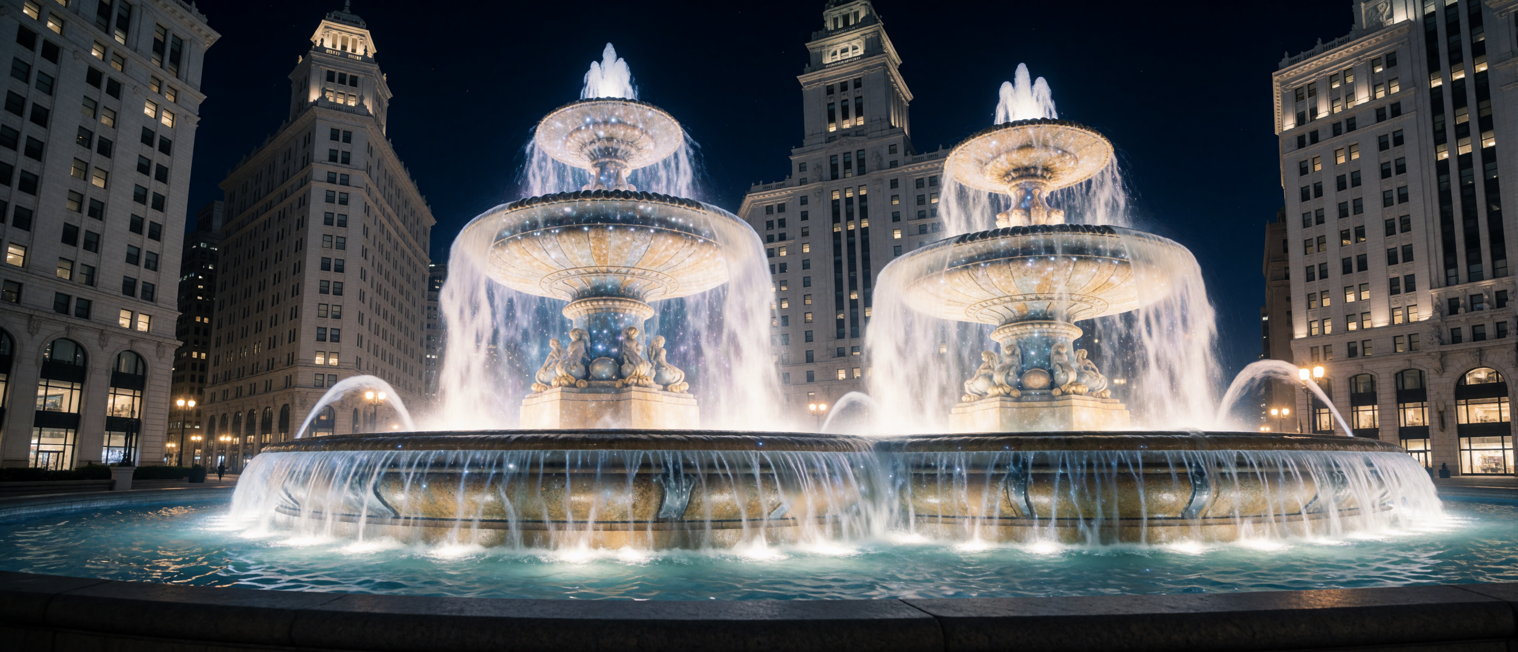 fantasy-starlight-fountain-glowing-water-night-city-ultrawide